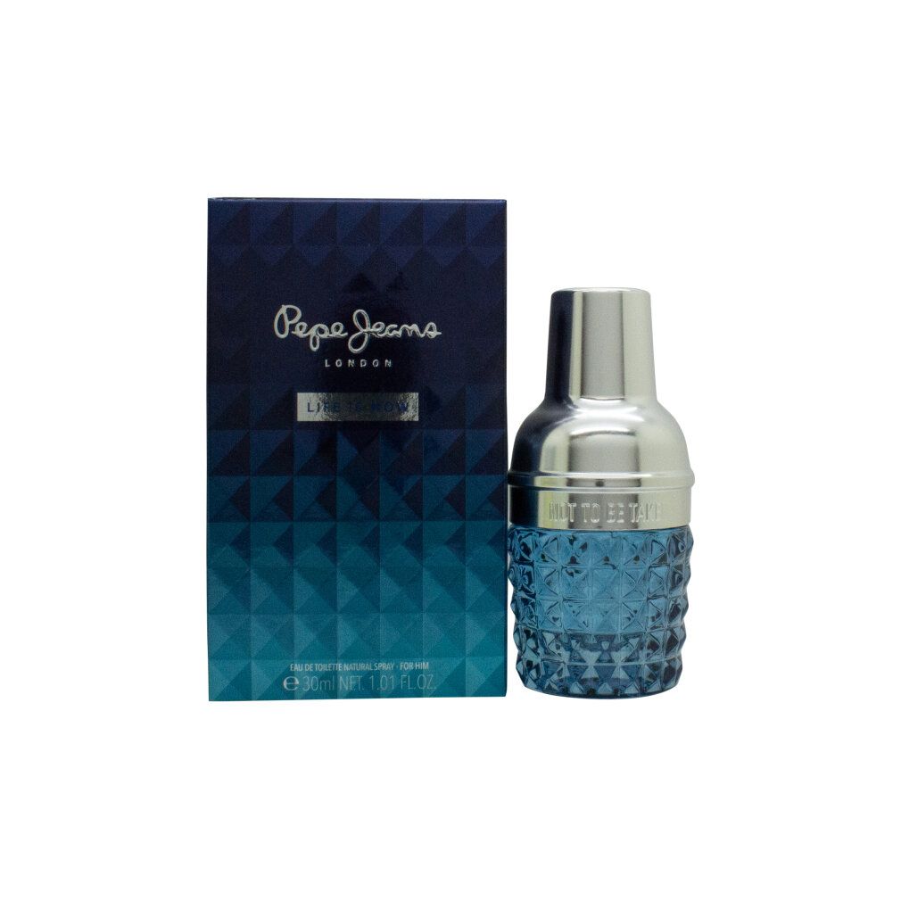 Pepe Jeans Life Is Now For Him Eau de Toilette 100ml Flakon und Verpackung.