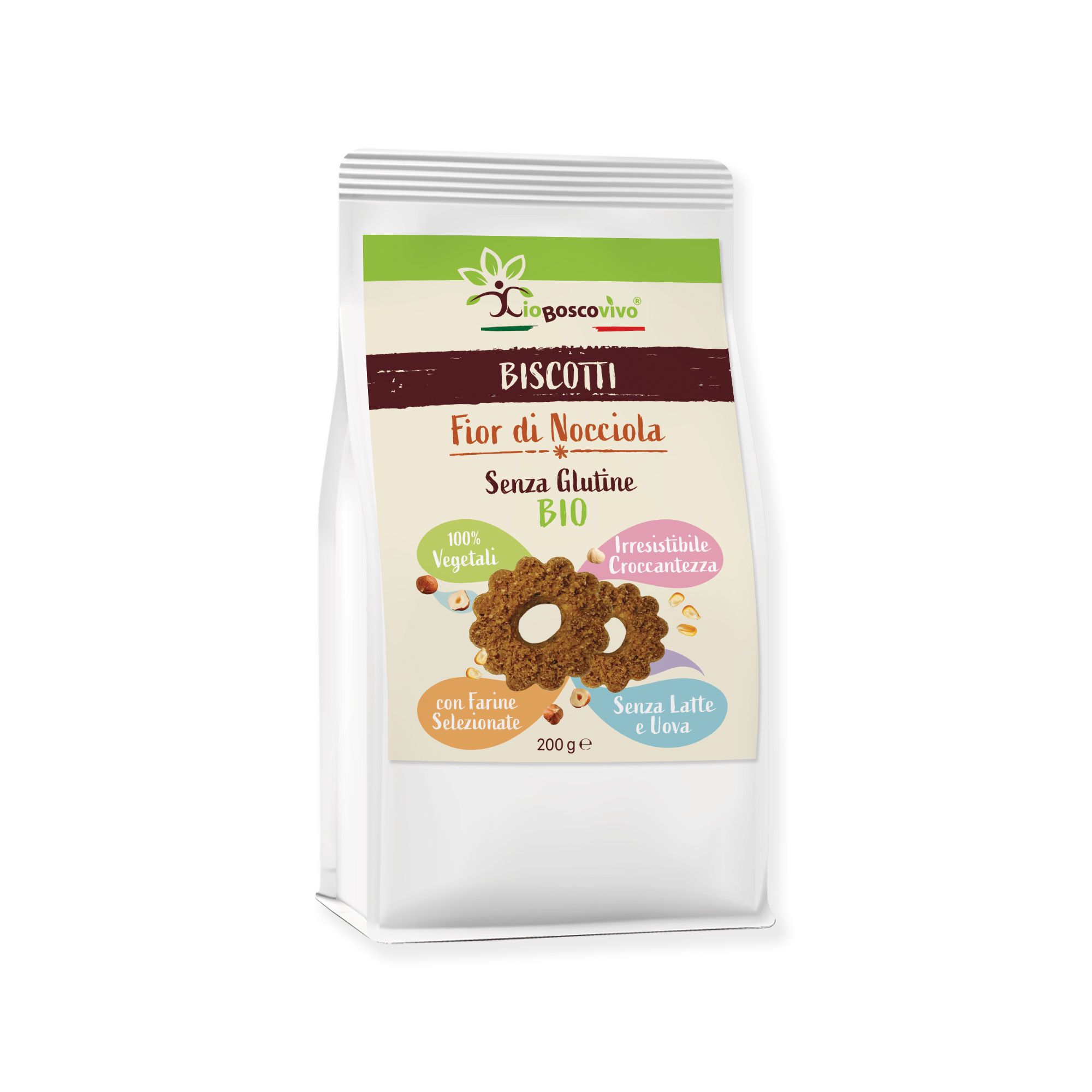 IoBoscoVivo Bio-Haselnuss-Kichererbsen-Kekse, glutenfrei, vegan
