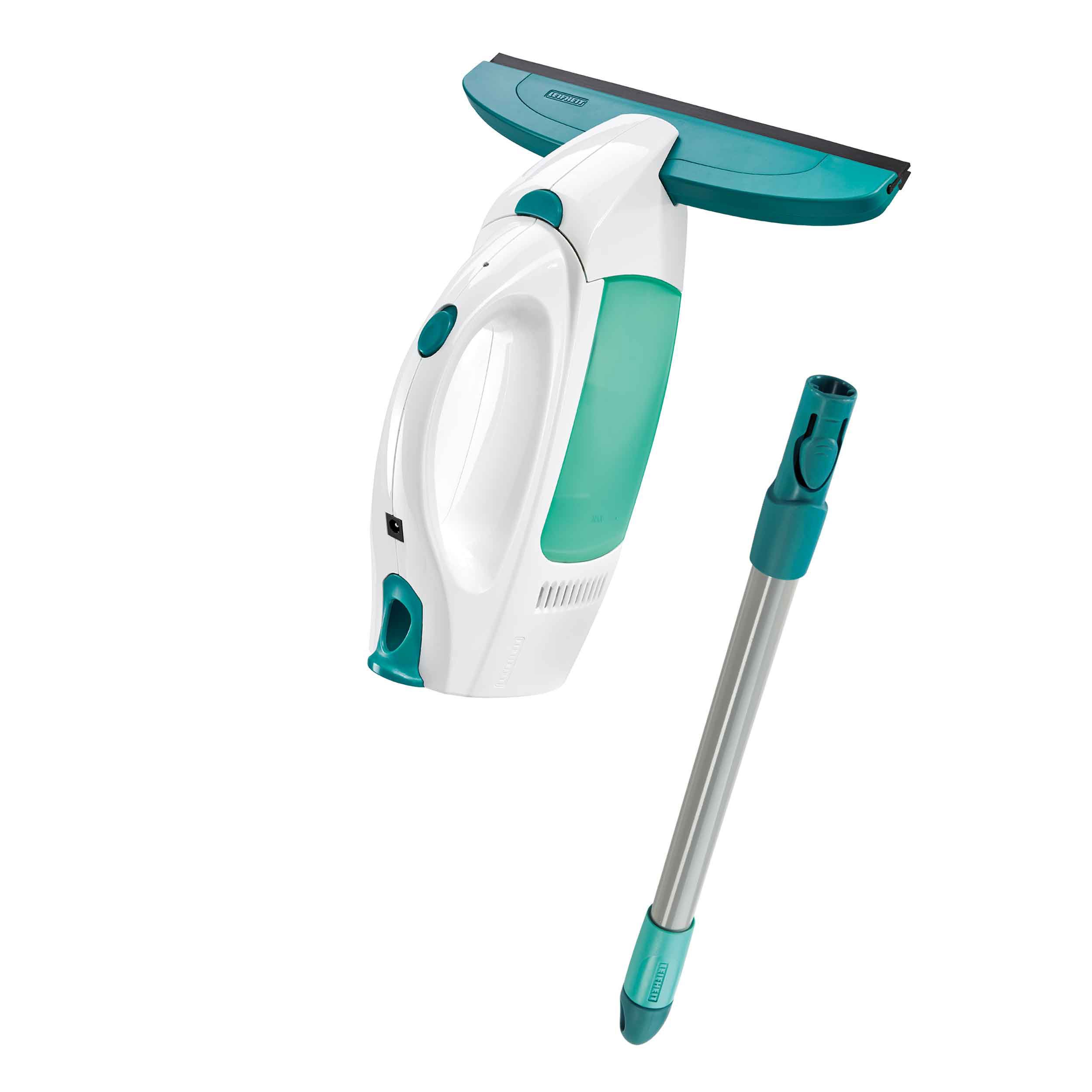 Leifheit Fenstersauger Dry&Clean 4-tlg., Fensterreiniger, Akku Fensterputzer, mit Absaugdüse