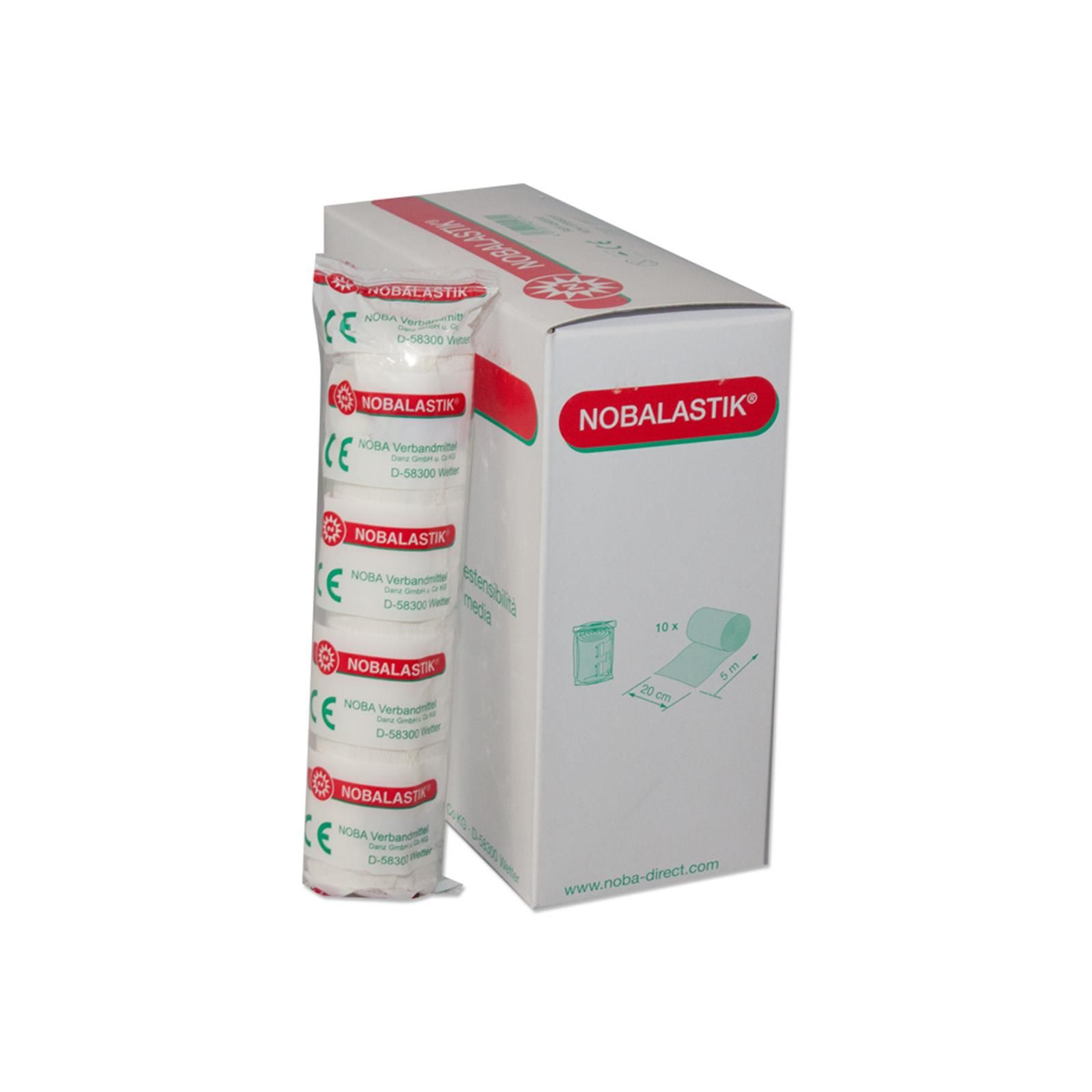 NOBA Nobalastik Mittelzugbinde in Folie 10 Stück 5 m x 30 cm