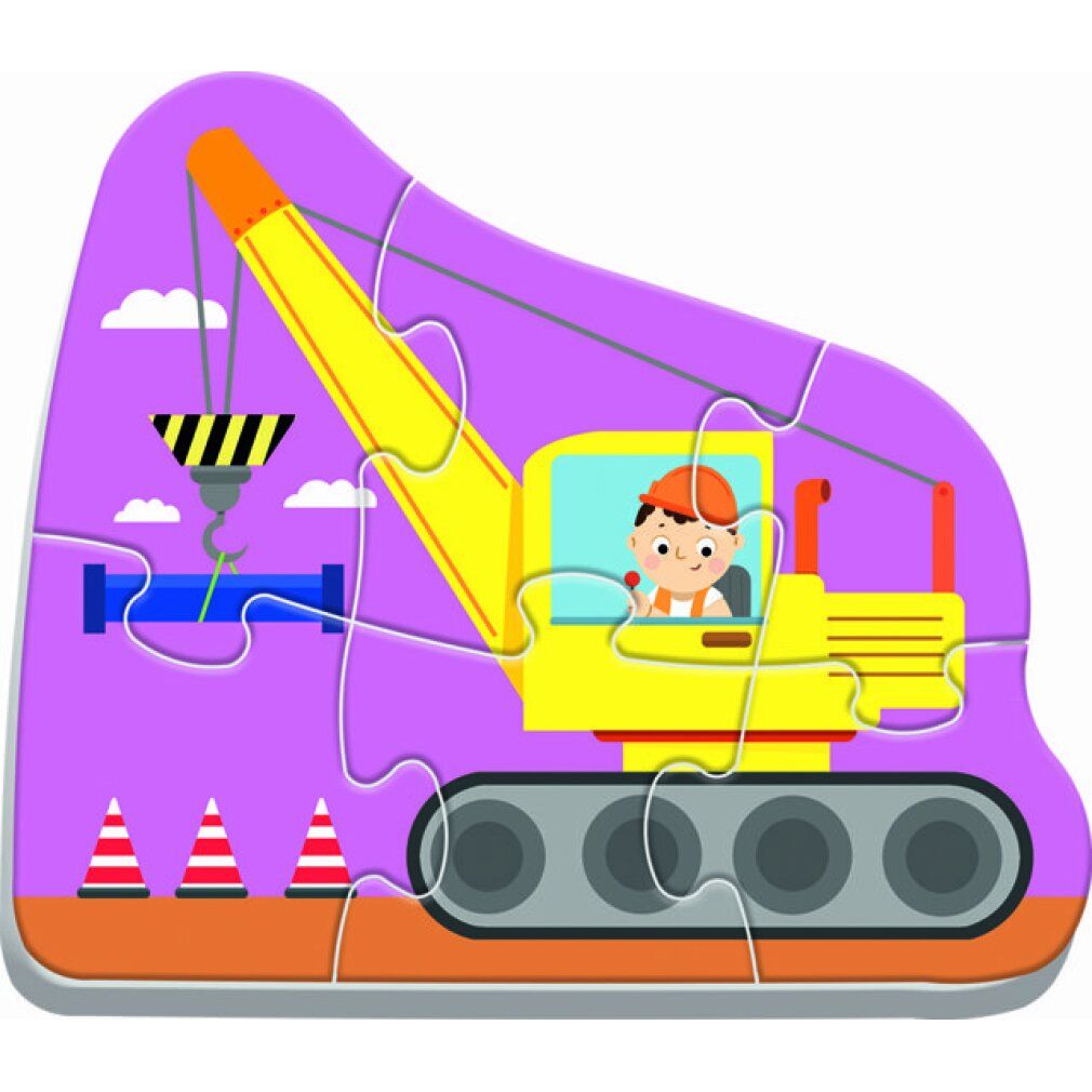 trefl Baby-Puzzle Fahrzeuge auf dem Bau 4in1 (3,4,5,6 Teile)