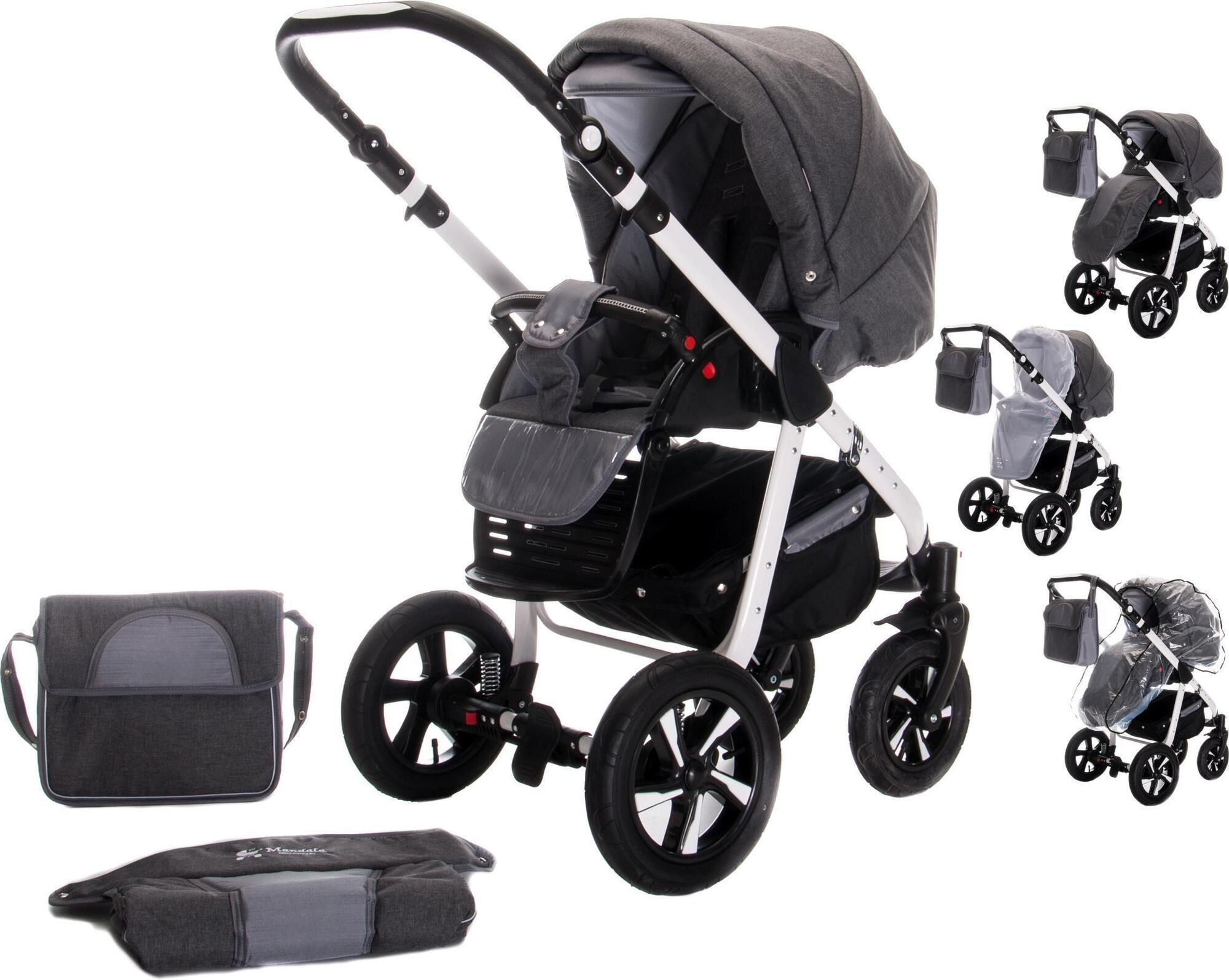 Friedrich Hugo Mandala 3 in 1 Kinderwagen Set Luftreifen, Espresso