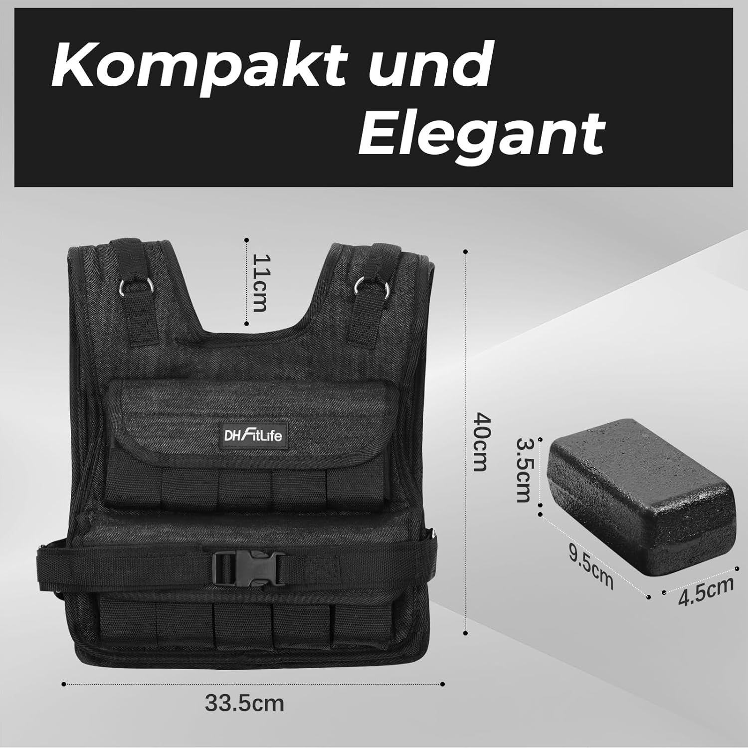 DH FitLife kompakte verstellbare Gewichtsweste