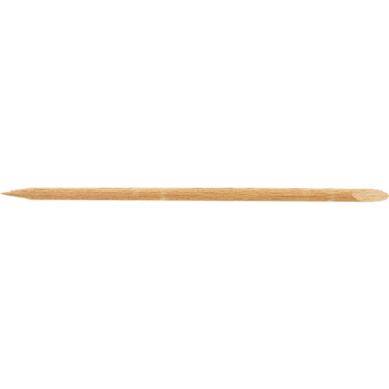 Nagelstäbchen aus Holz, spitz zulaufend an einem Ende, abgeschrägt am anderen.