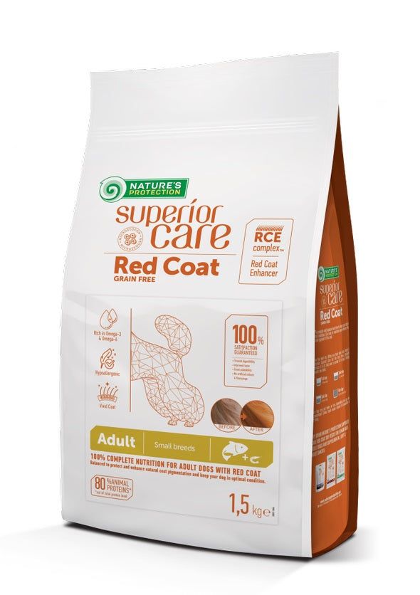 Nature's Protection Red Coat Dog Gf Salmon Small Breed 1,5 Kg
