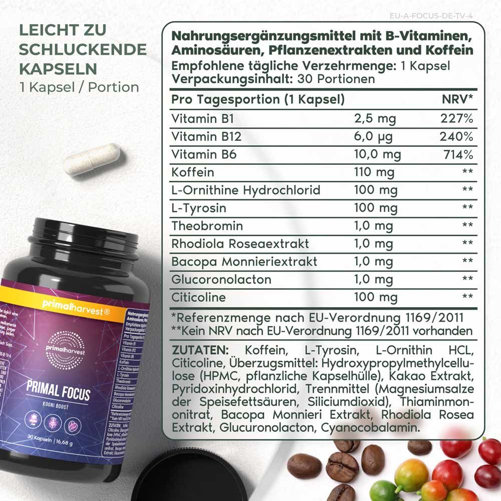 Primal Focus Kogni Boost von Harvest® 30 St Kapseln