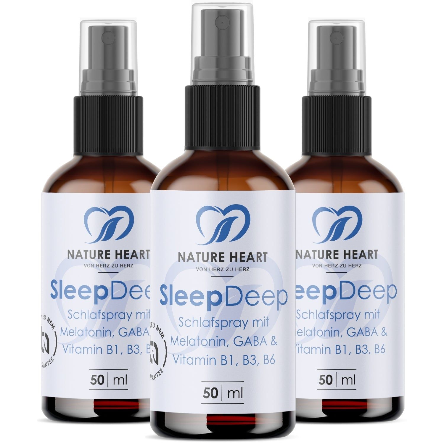 Nature Heart Sleep Deep Schlafspray mit Melatonin 3x50 ml Mundspray