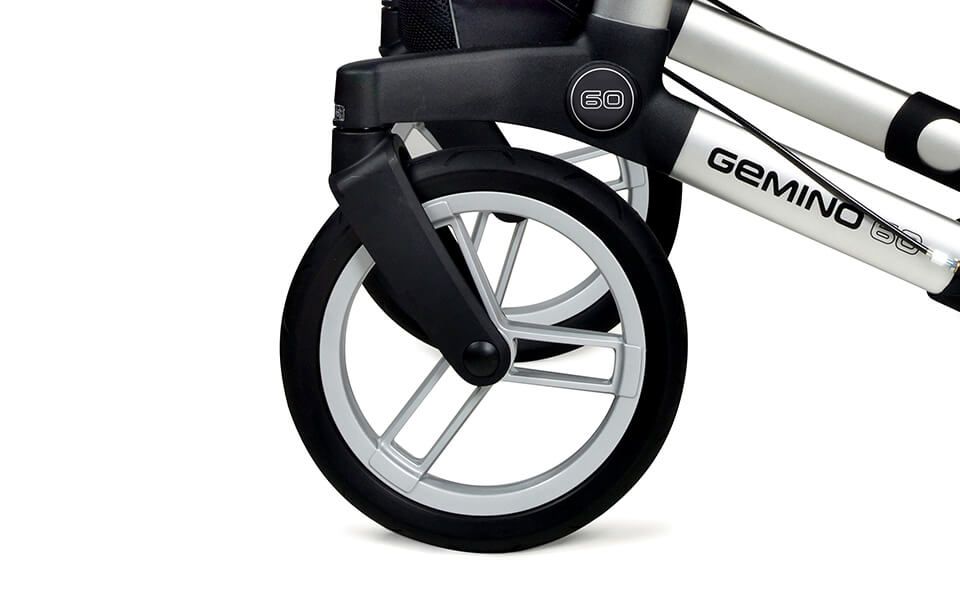 Sunrise Medical - Outdoor-Rollator Gemino 60 mit Softbereifung und großen Rädern sowie Tasche