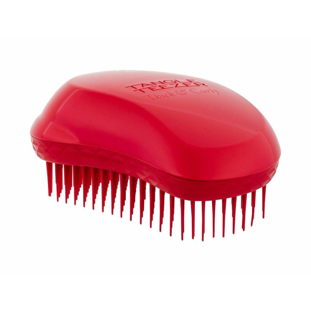 Rote Tangle Teezer Bürste. Ergonomisches Design mit Borsten. Für dickes und lockiges Haar.