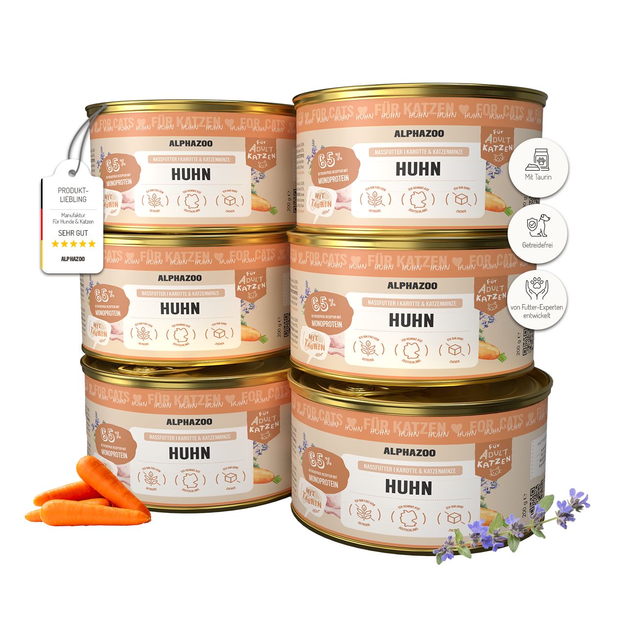 alphazoo Monoprotein Huhn Nassfutter für Katze