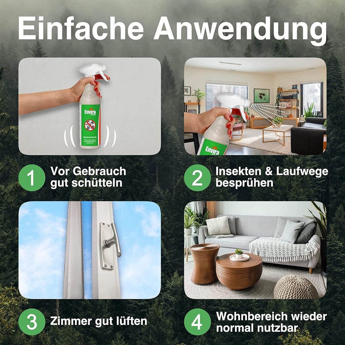 Envira Universal Insekten Abwehrspray mit Drucksprüher