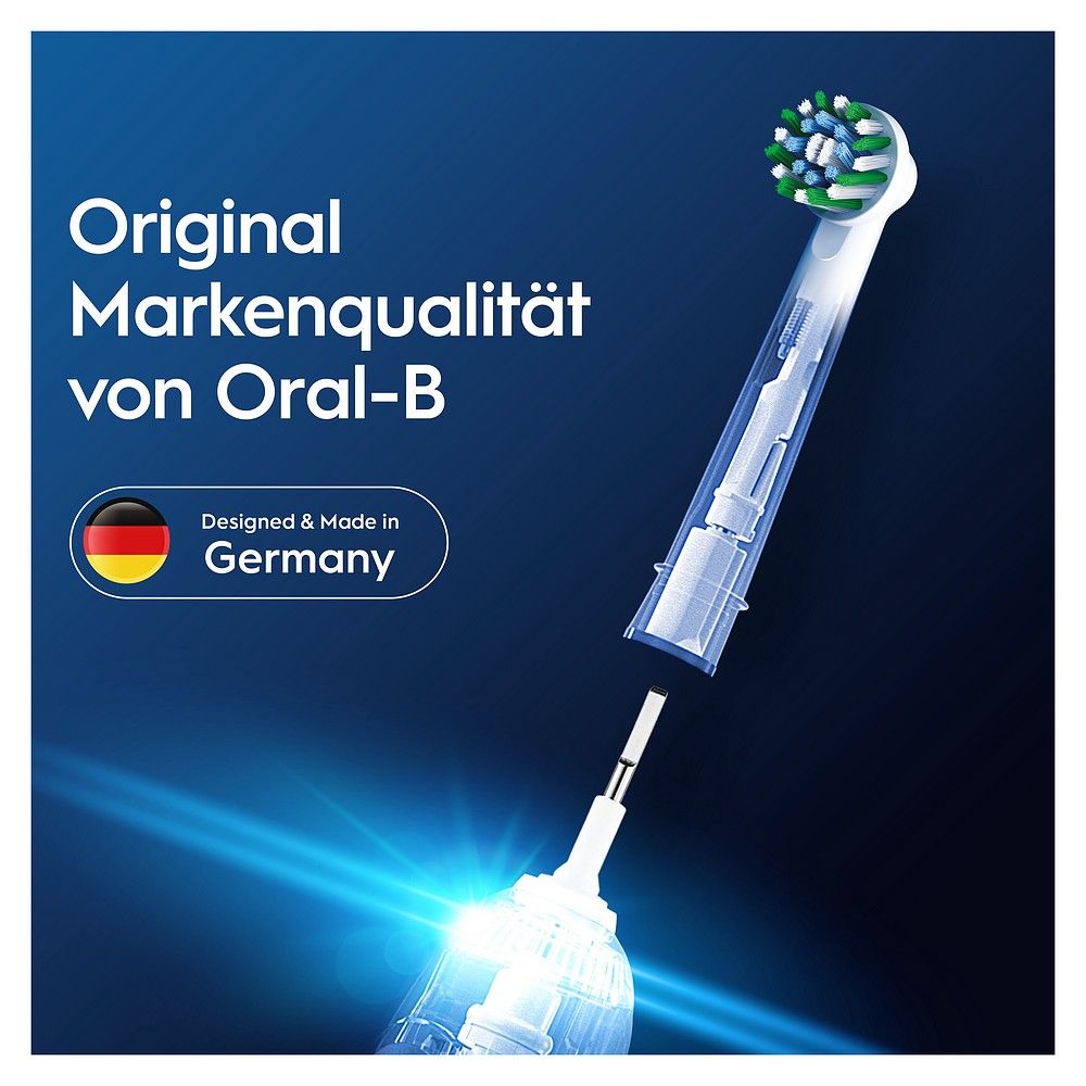 Oral-B Aufsteckbürste, hergestellt in Deutschland.