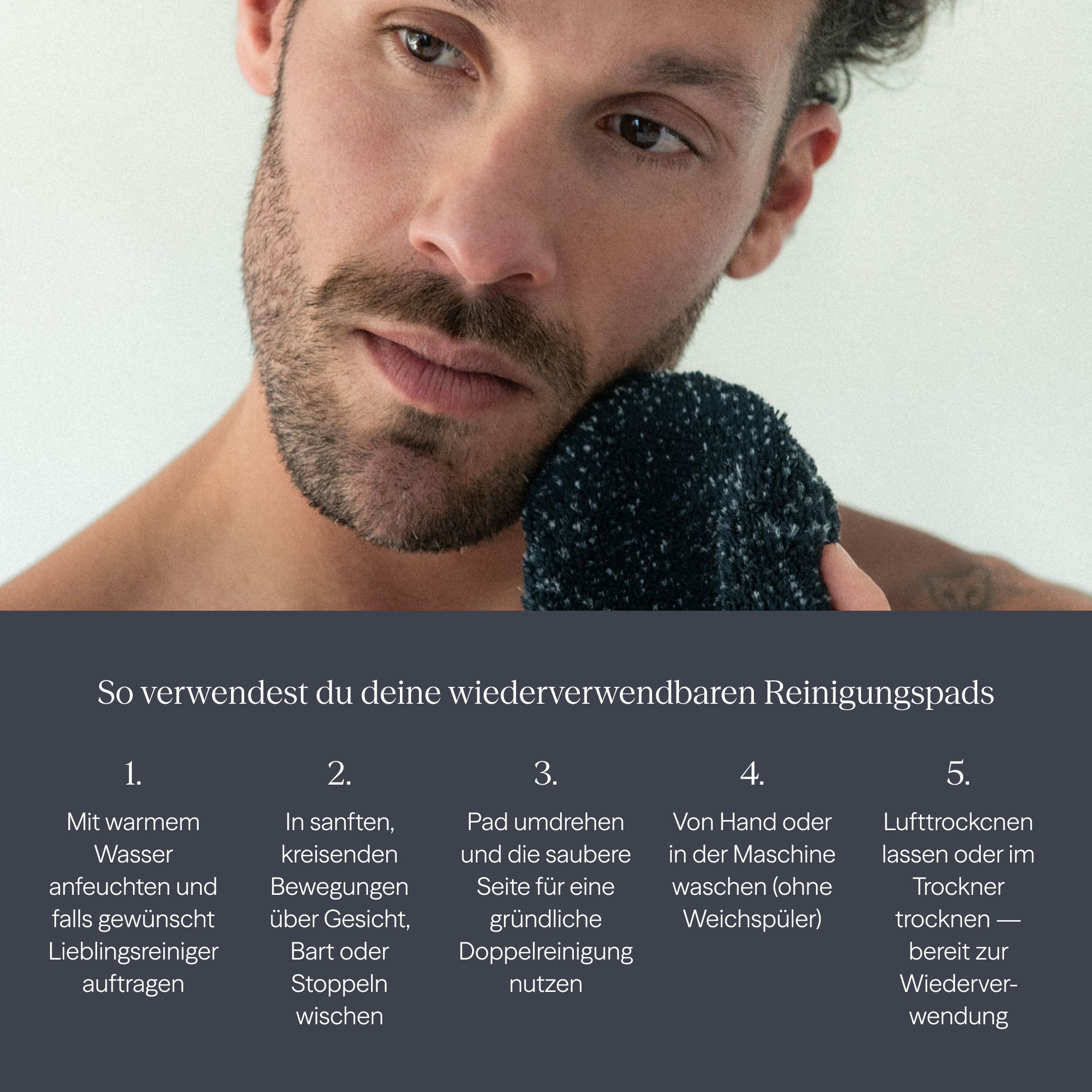 Waschies Wiederverwendbare Reinigungspads für Männer