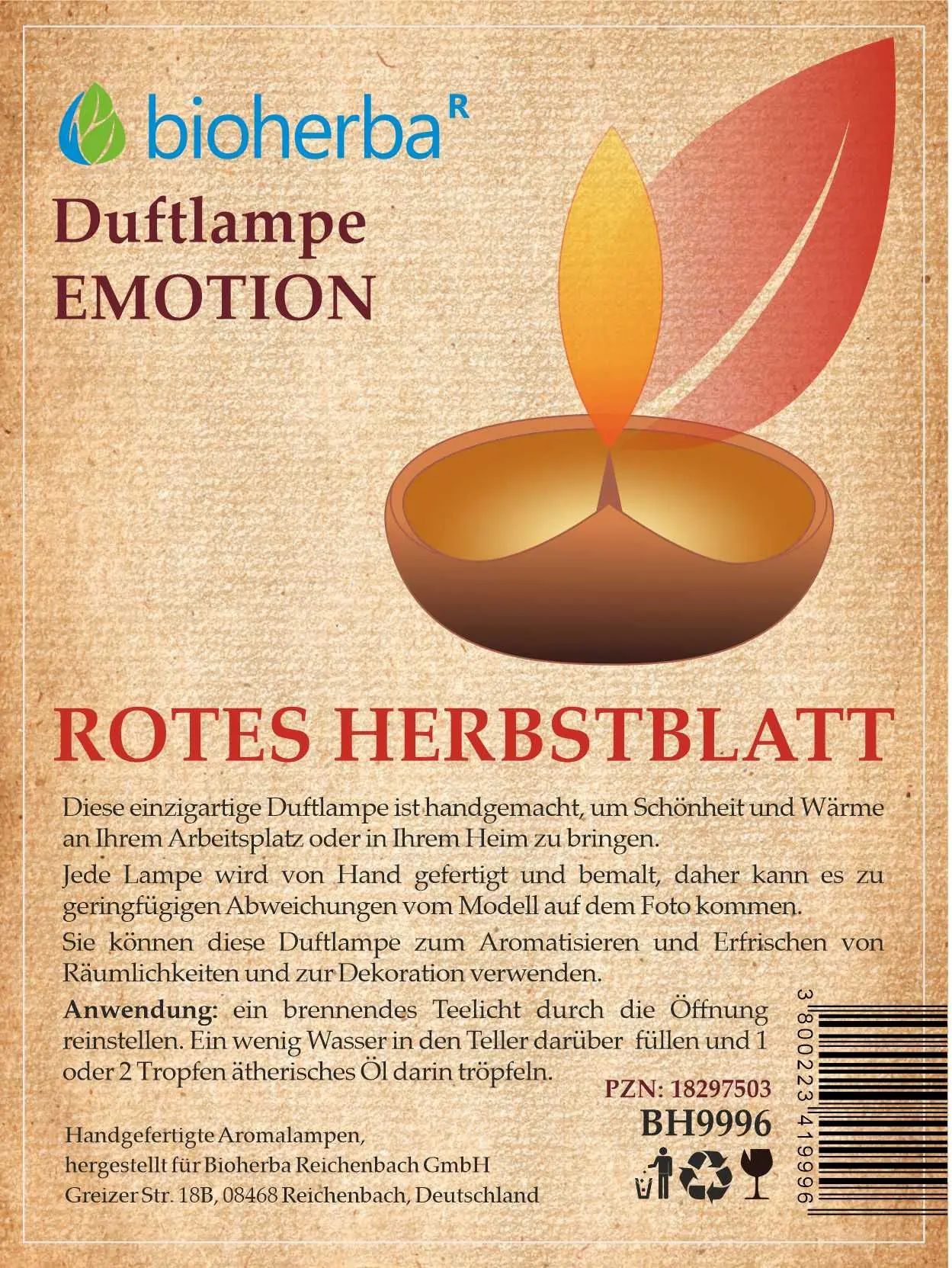 Bioherba Duftlampe Rotes Herbstblatt