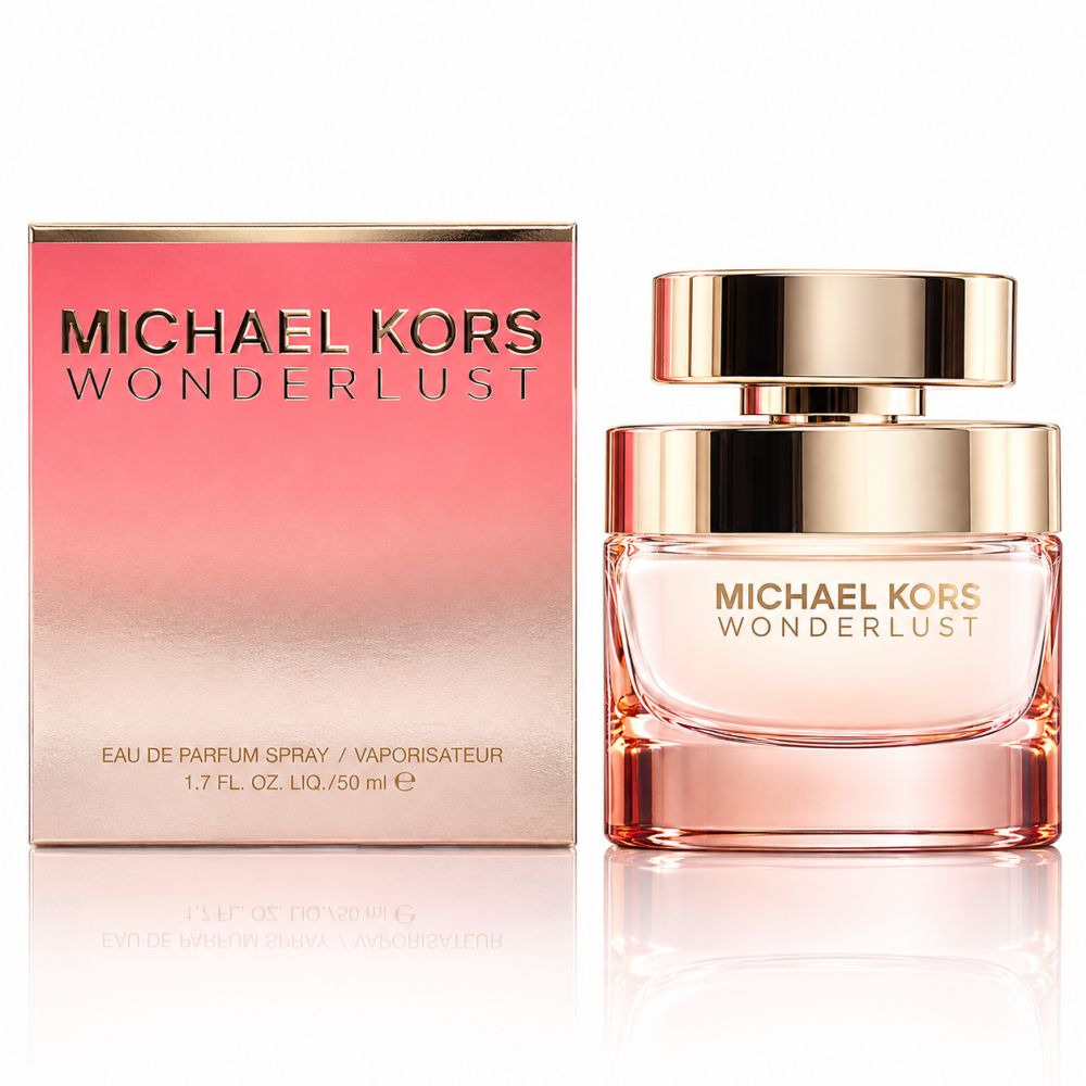 Michael Kors Wonderlust Eau de Parfum Flakon und Verpackung.