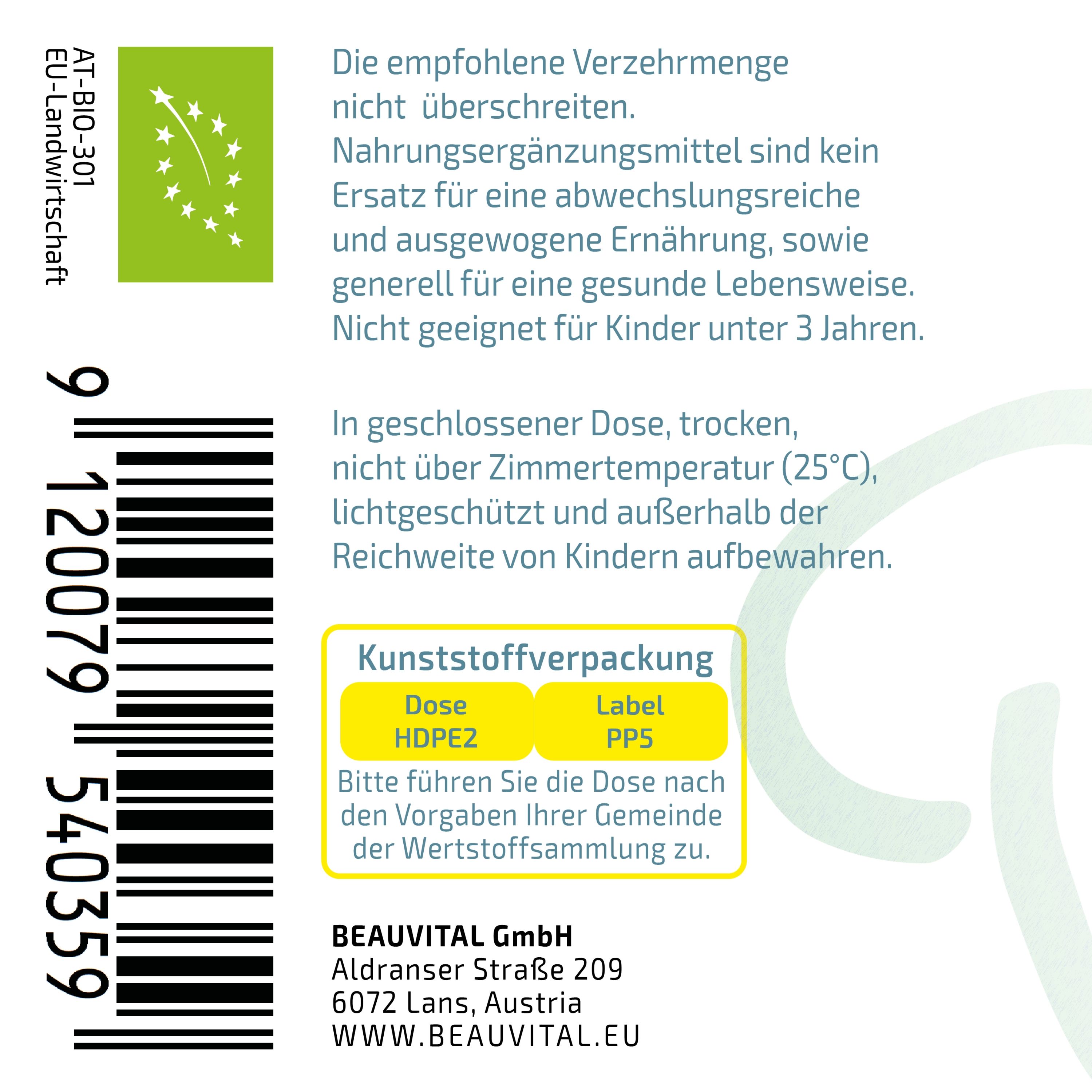 BEAUVITAL® Pure Bio Shiitake Kapseln Lentinula edodes aus EU-Anbau