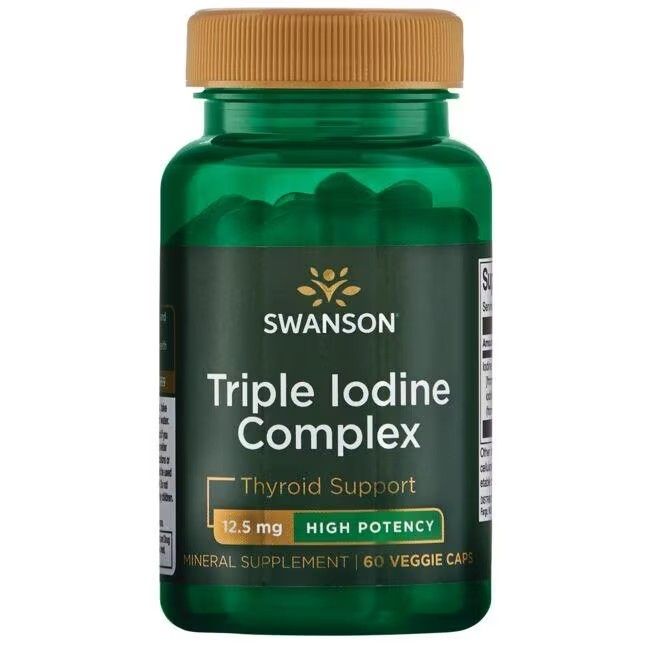 SWANSON Complesso triplo di iodio ad alta potenza 12,5 mg