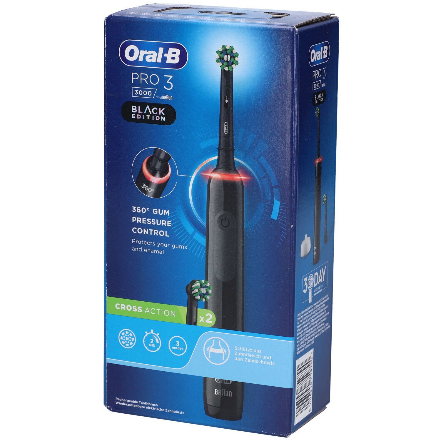 Oral-B - Elektrische Zahnbürste "Pro 3  - Cross Action" in Black