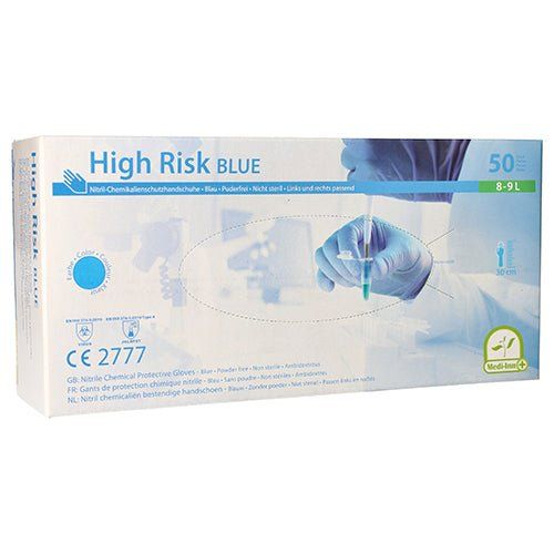 Medi-Inn Nitril High Risk blue Chemikalienschutzhandschuhe