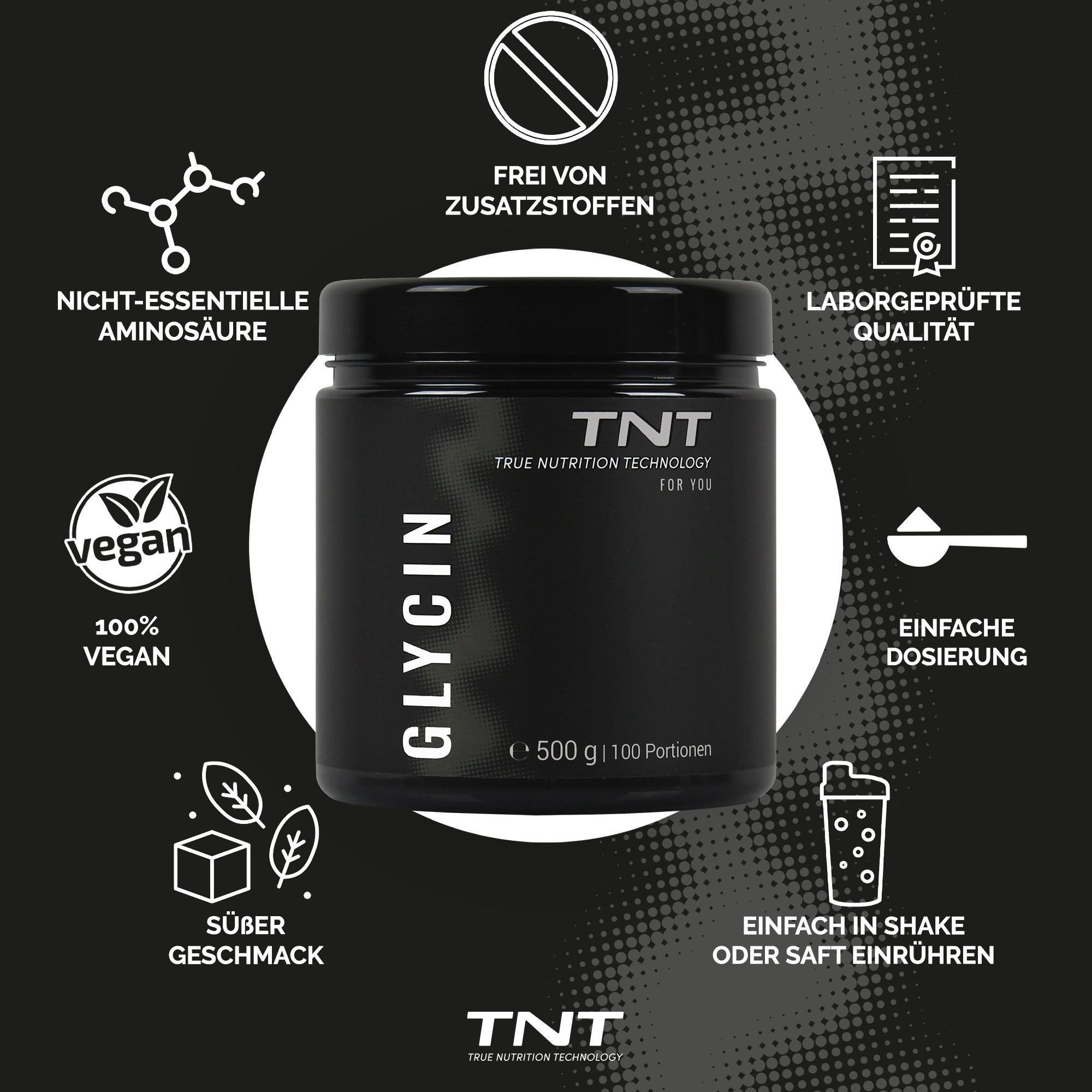 TNT Glycin - reines Pulver ohne Zusätze 0,5 kg