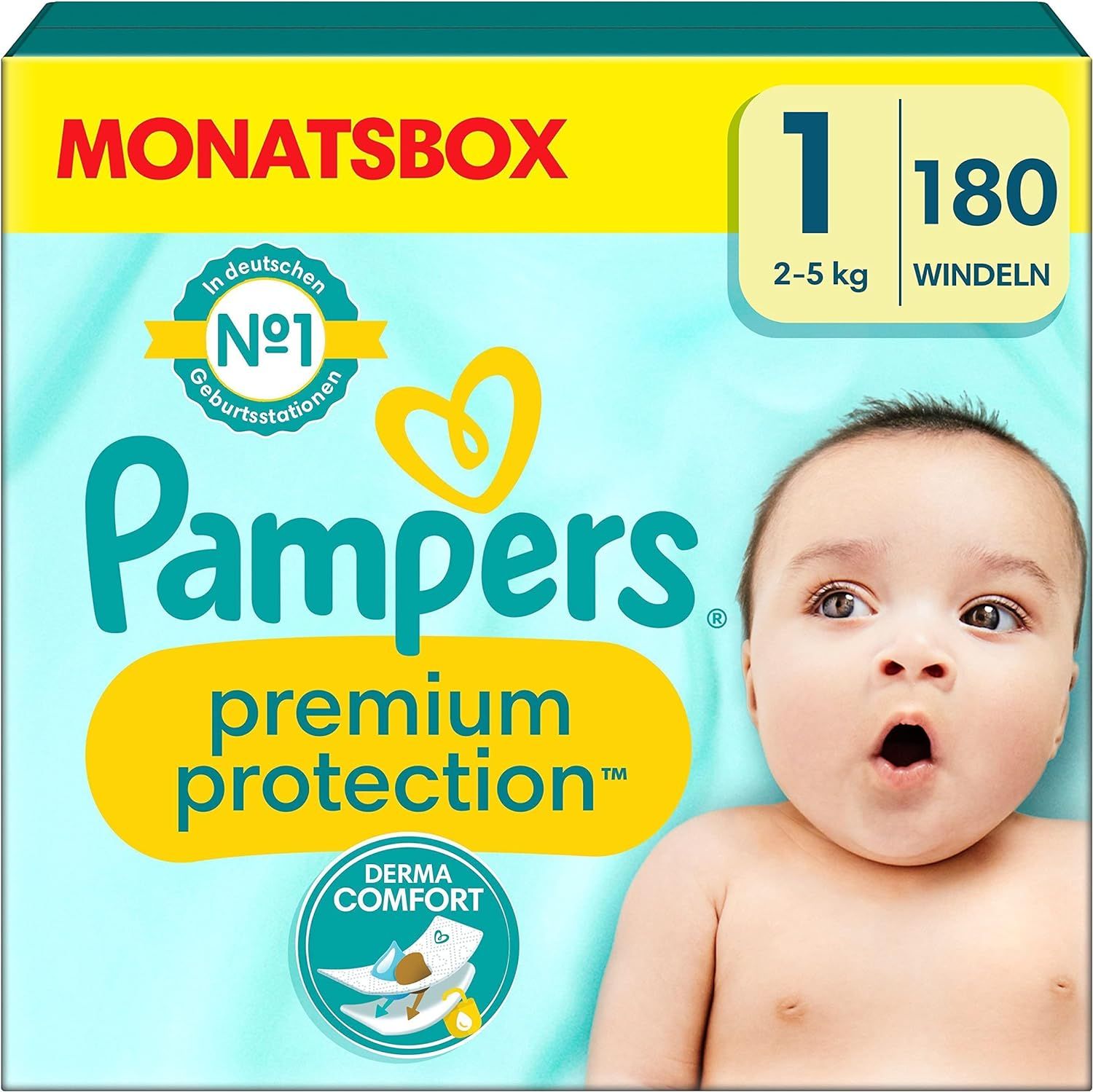 Pampers - MonatsBox "Premium Protection" Gr.1 Newborn, 2-5kg