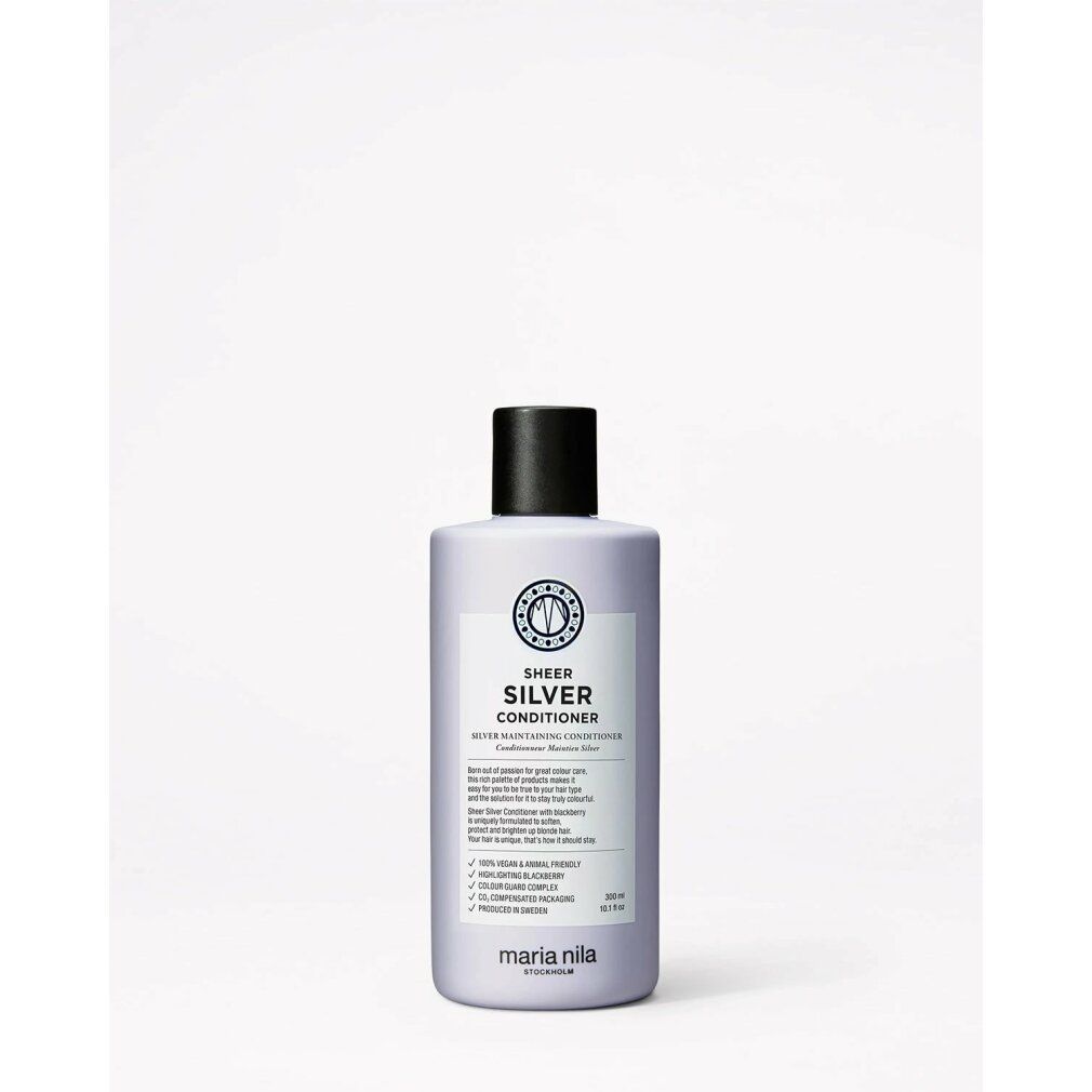 Maria Nila Sheer Silver Conditioner Flasche, 300ml, isoliert.