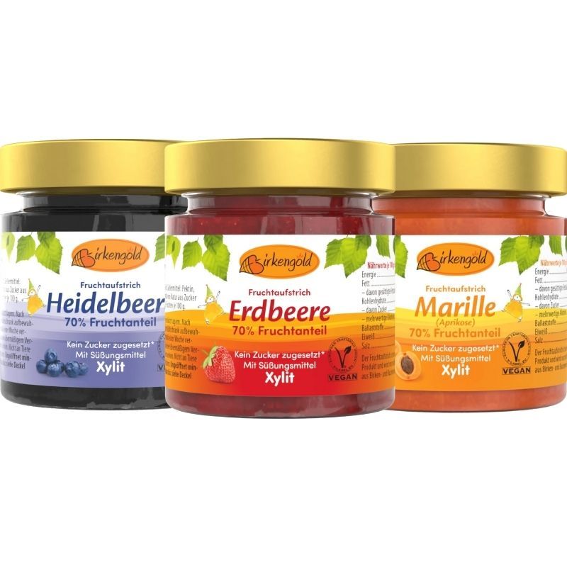 Birkengold Fruchtaufstrich ohne Zuckerzusatz Aktionsset
