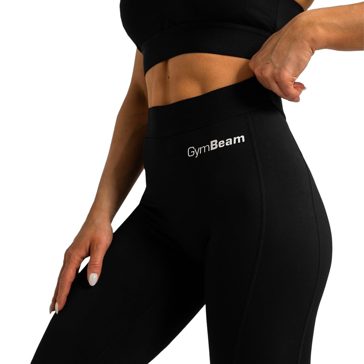 GymBeam Leggings Damen Limitless Schwarz lange Hose ohne Taschen