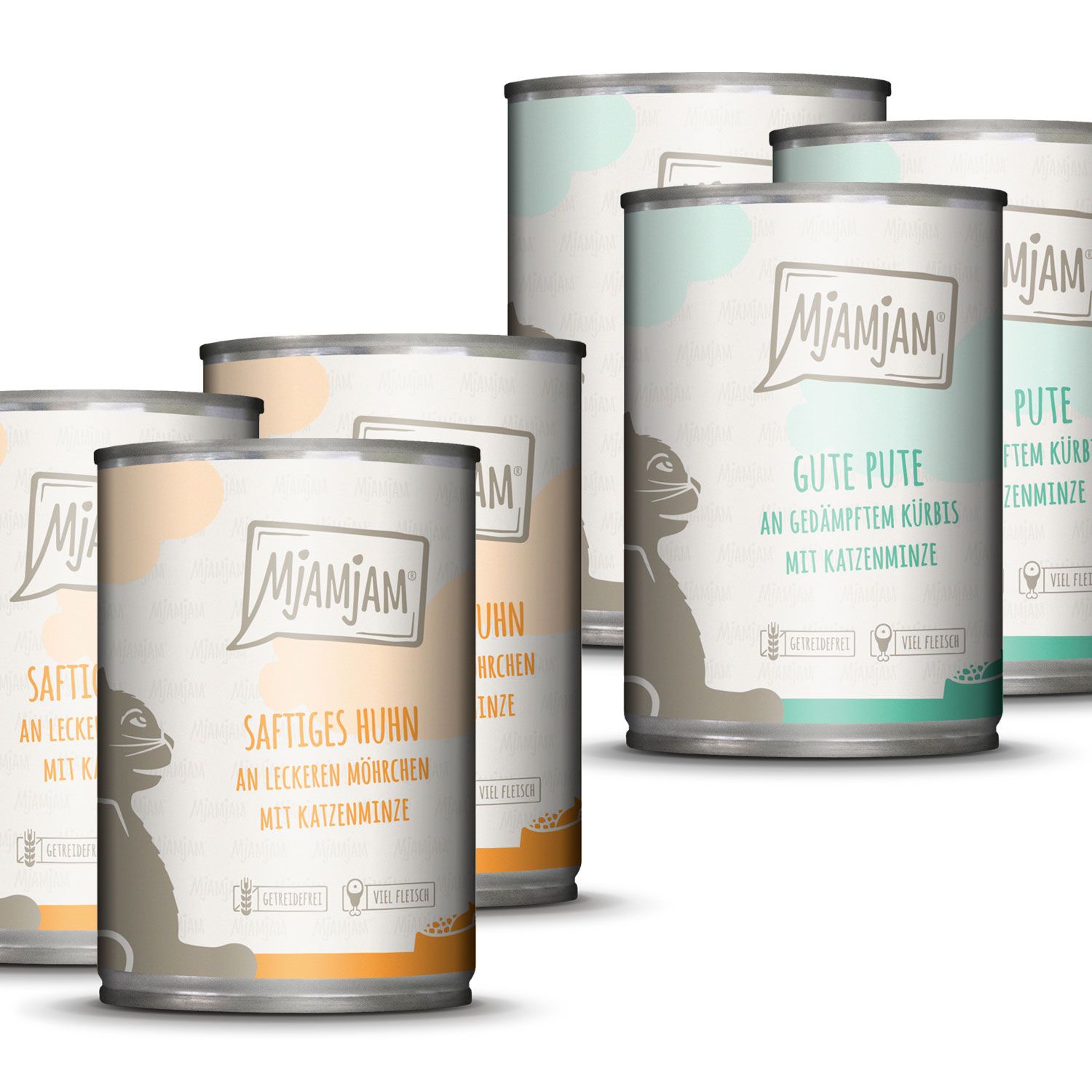 MjAMjAM - leckere Mahlzeiten Monopaket I 6x400 g Futter