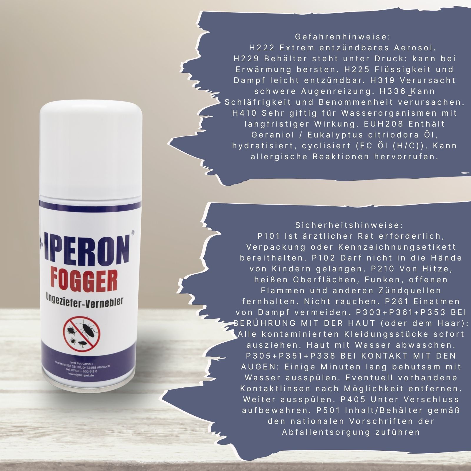 IPERON® Ungezieferschutz Duo - Ungeziefer-Vernebler Fogger & Ungezieferspray im Set