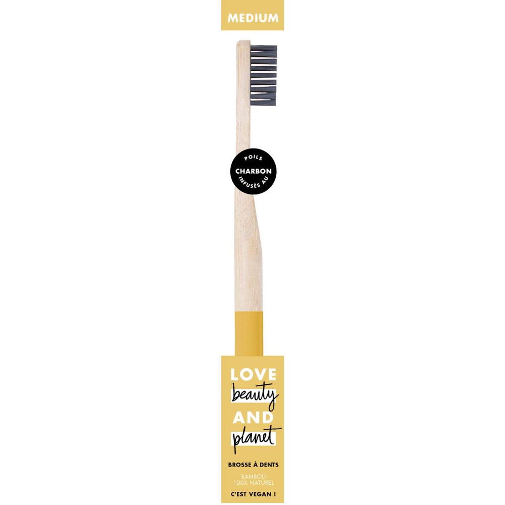 Love Beauty & Planet - Bambus-Holzkohle Zahnbürste – Mittel 1 Pc