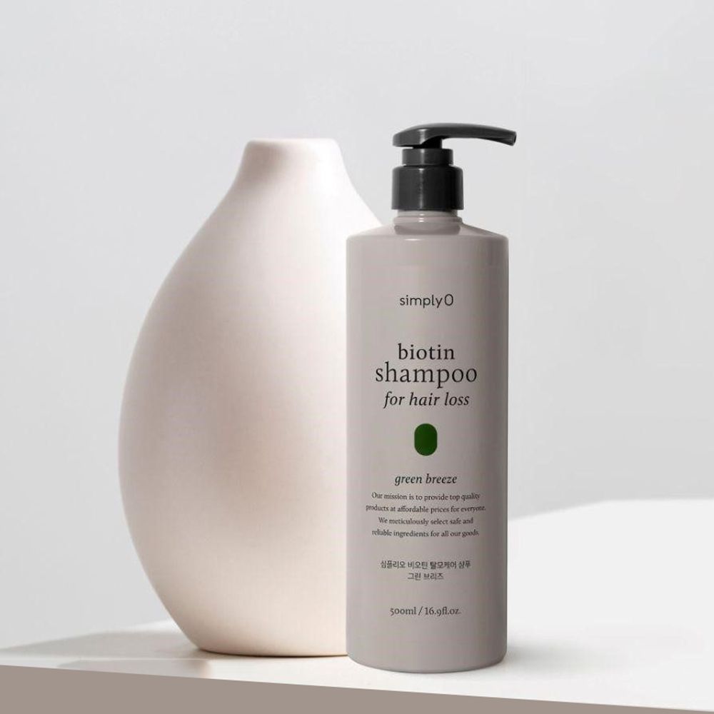 SIMPLYO Biotin Shampoo for Hair Loss Green Breeze Shampoo