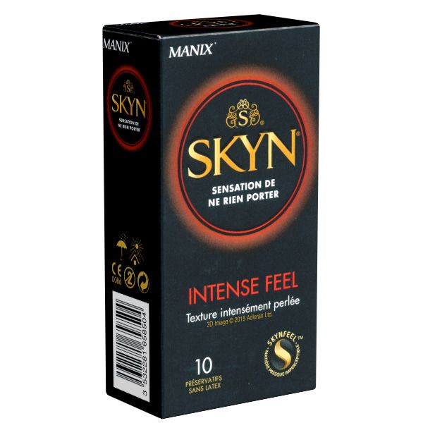 Manix SKYN *Intense* genoppte latexfreie Kondome aus Sensoprène