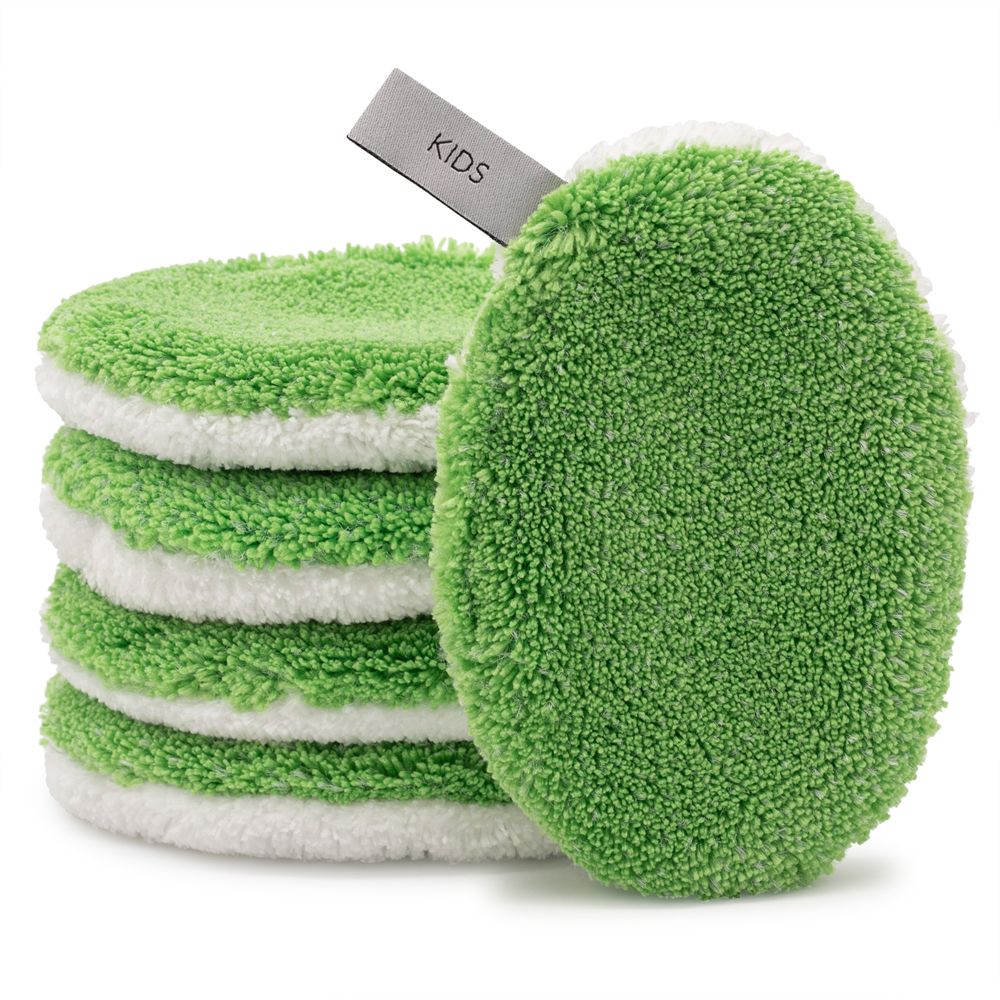 waschies supersofte Waschpads für Babys und Kinder Grün 5er Set