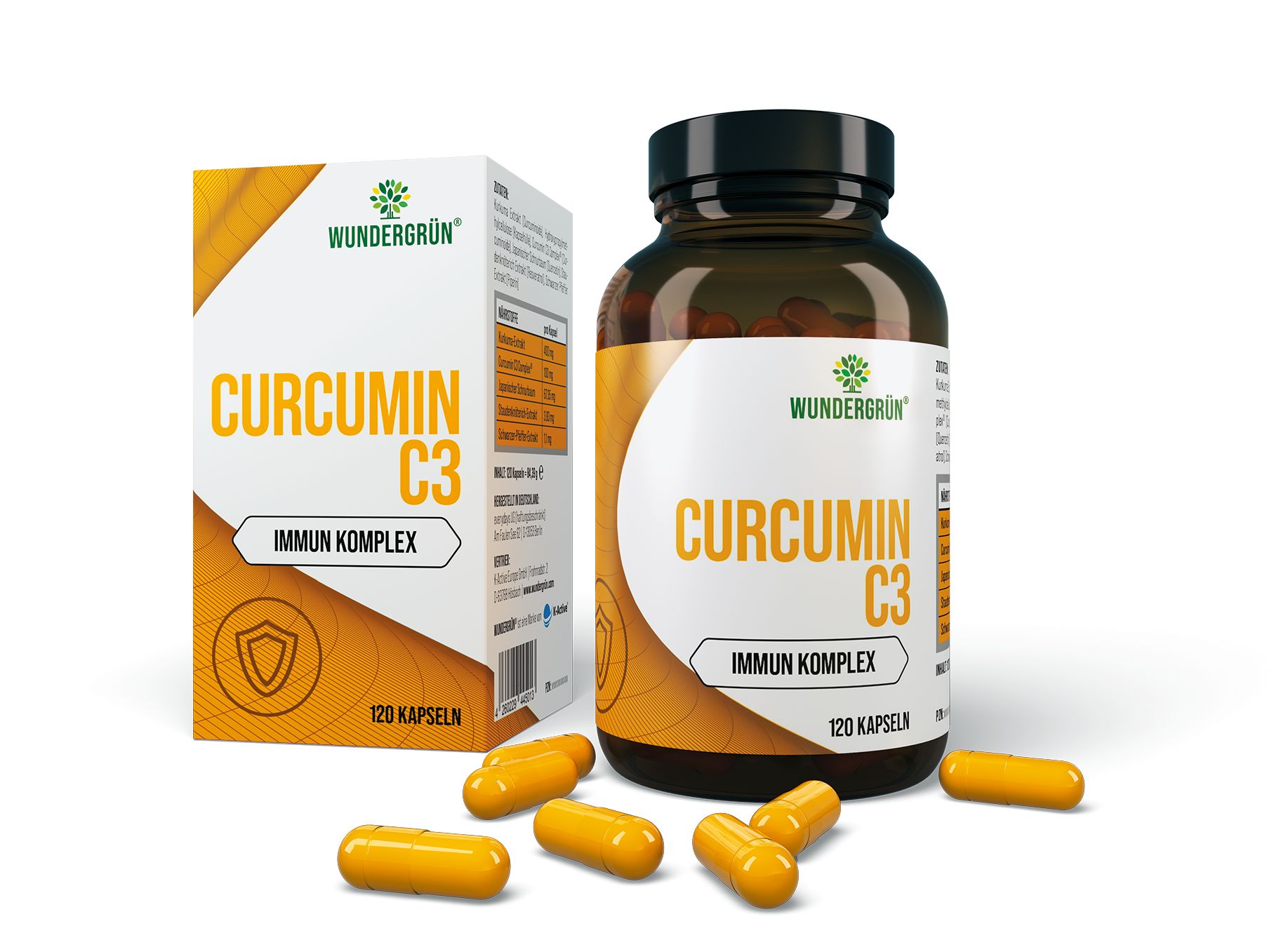 WUNDERGRÜN® Curcumin C3 - 120 Kapseln