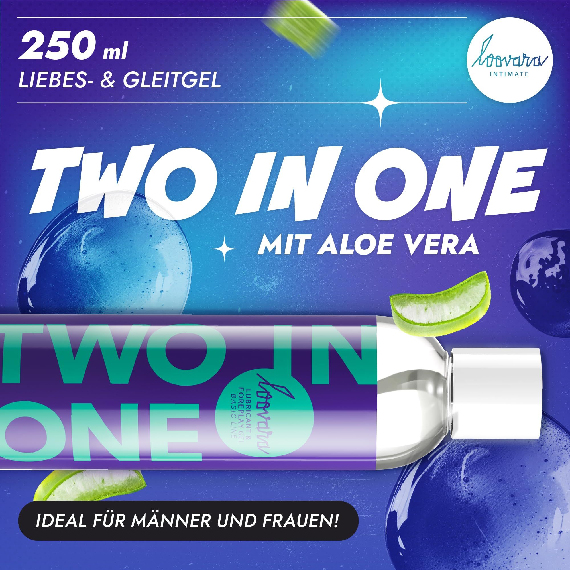 LooVara "Two in One" Gleitgel mit Aloe Vera, 250 ml.