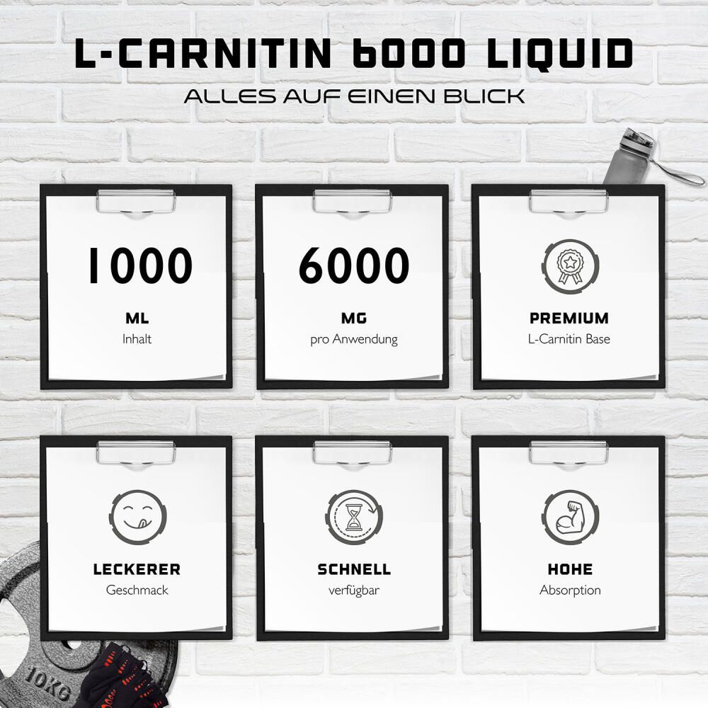 GEN L-Carnitine 6000 Liquid 1000 ml Flüssigkeit zum Einnehmen