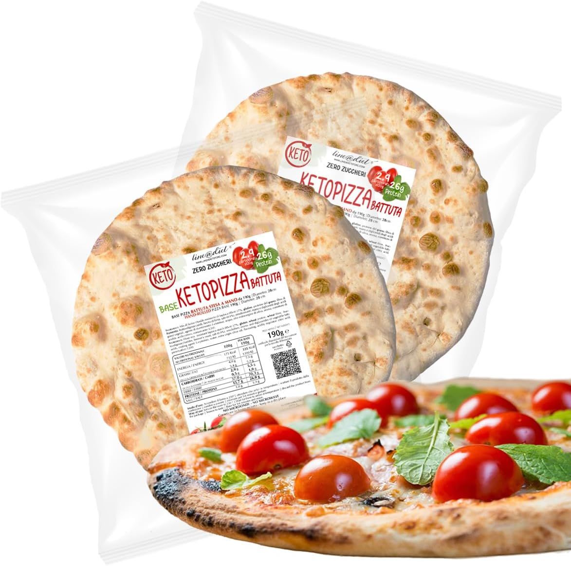 2 basi pizza Keto battuta