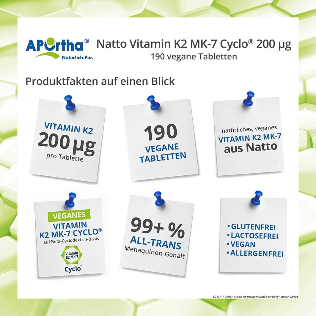 APOrtha® Natto Vitamin K2 MK-7 Cyclo® Tabletten - 200 µg