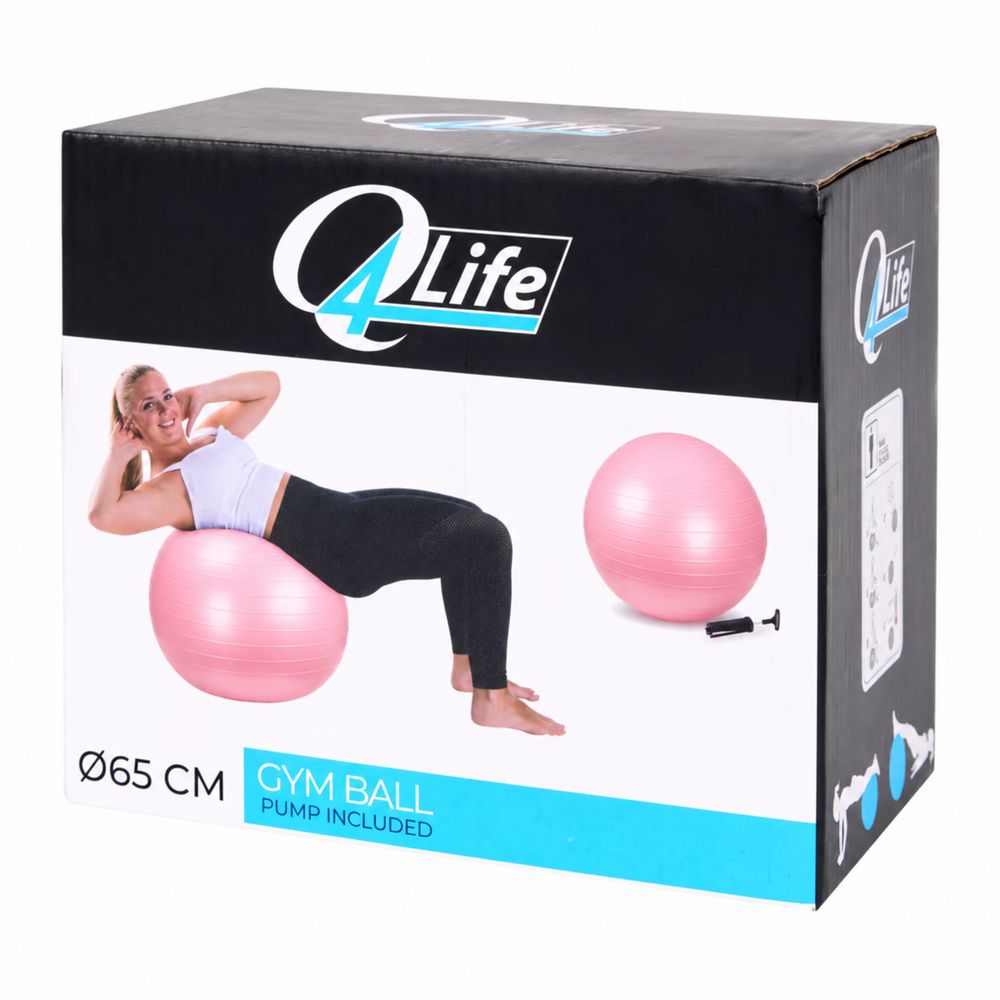 Q4Life Gymnastikball - Set mit Pumpe Rosa 1 St