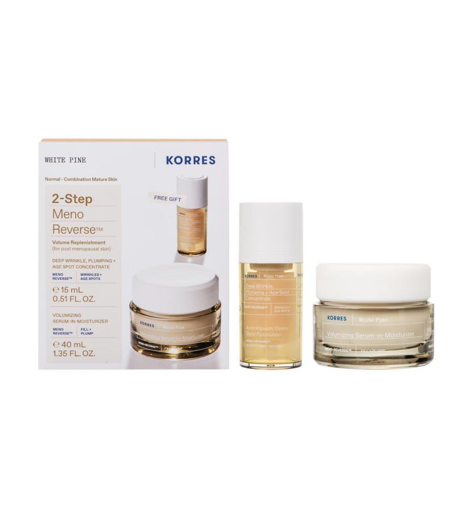 KORRES WHITE PINE 2 Step Set Meno Reverse