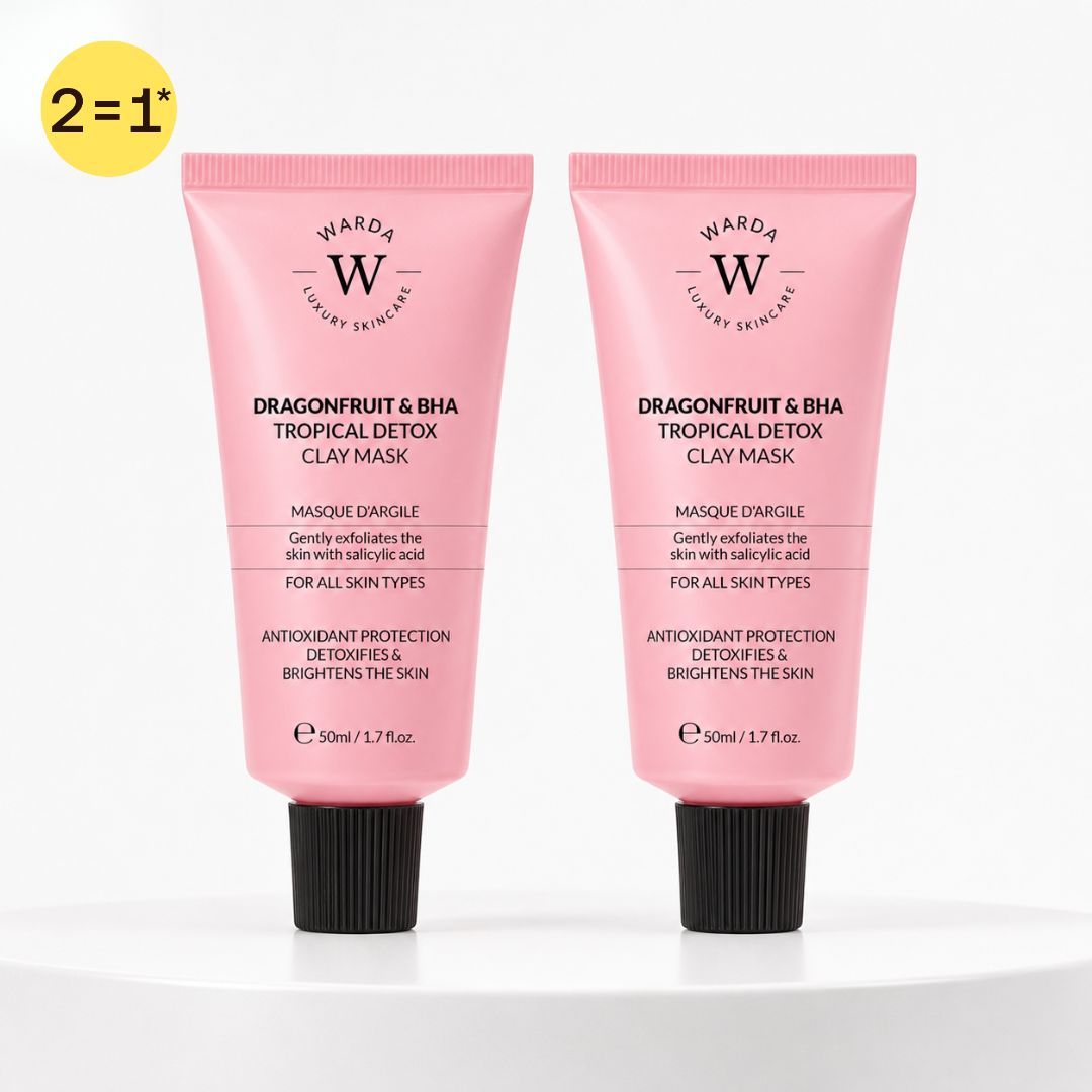 Warda Luxury Skincare Duo di maschere disintossicanti all'argilla con frutto del drago e BHA