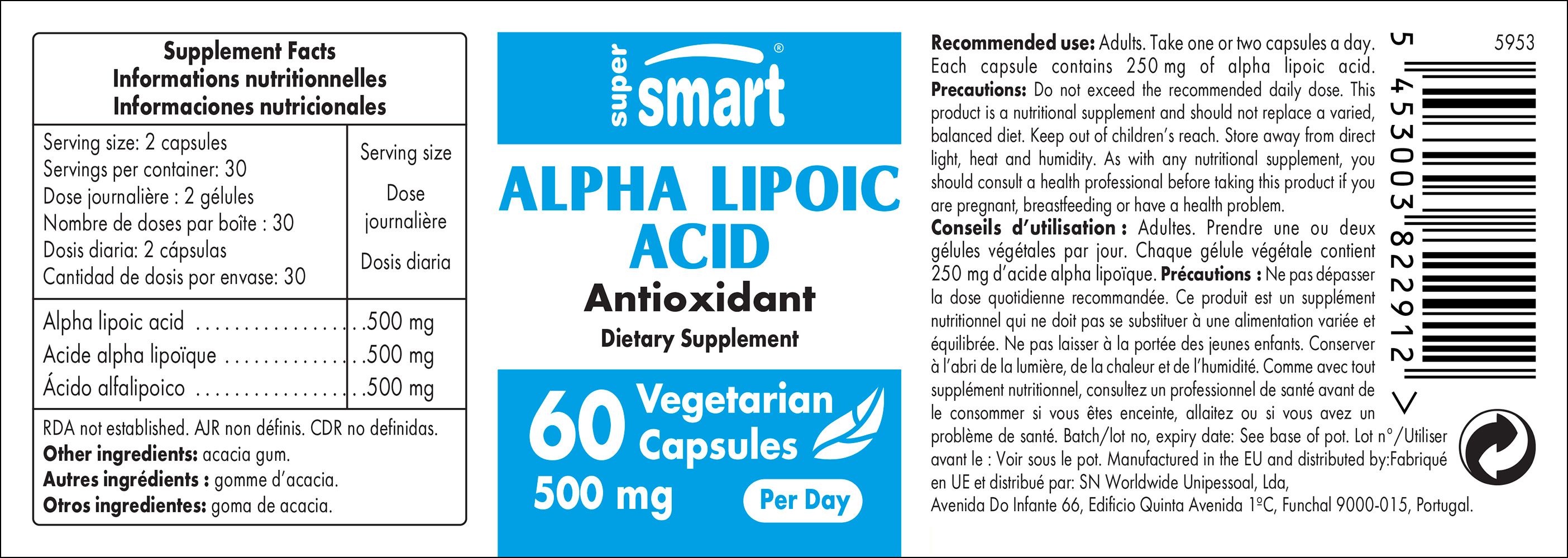 SuperSmart - Alpha Lipoic Acid 60 St