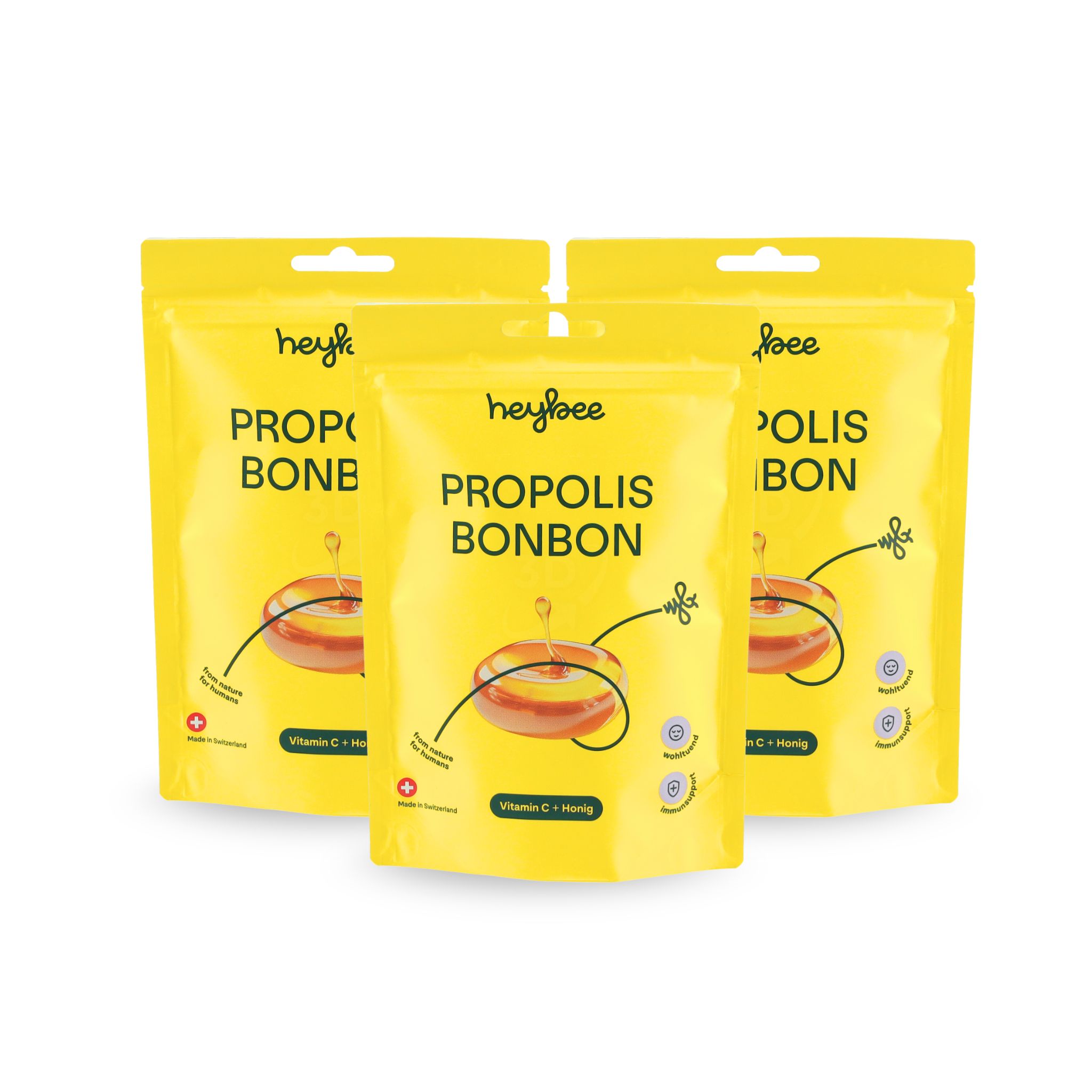 heybee Propolis Bonbons - 3er Packung 3x65 g