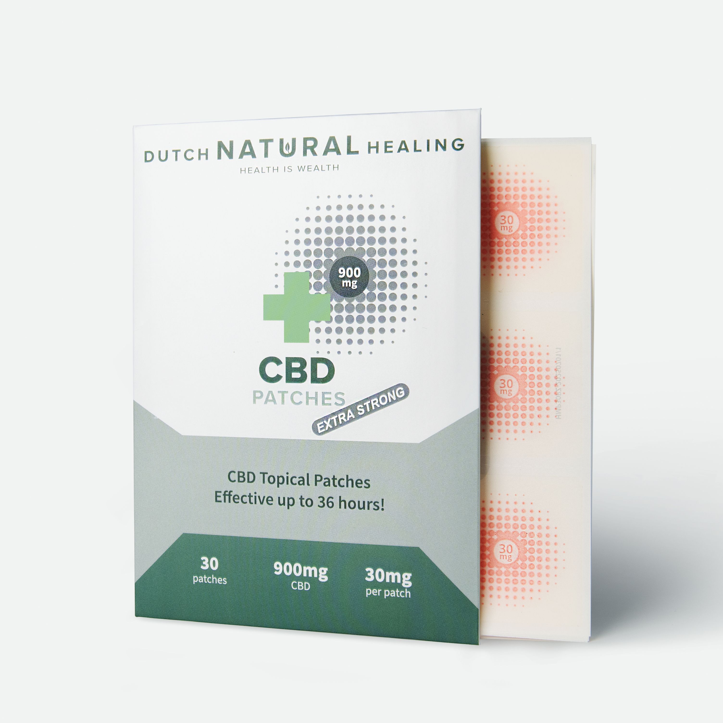 Dutch Natural Healing® Topische CBD-Pflaster - Extra stark 30 Pc Pflaster transdermal