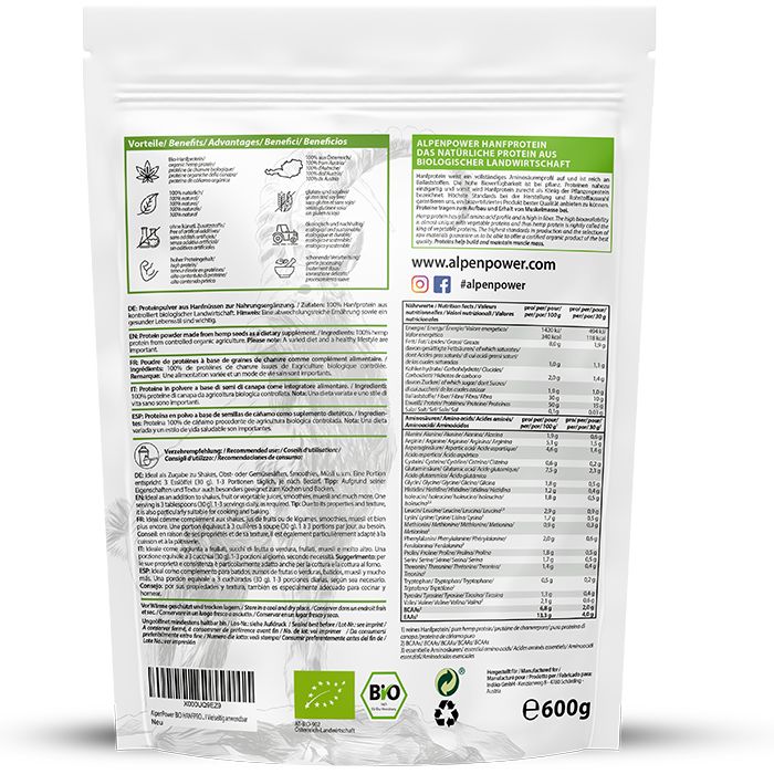 AlpenPower Bio Hanfprotein