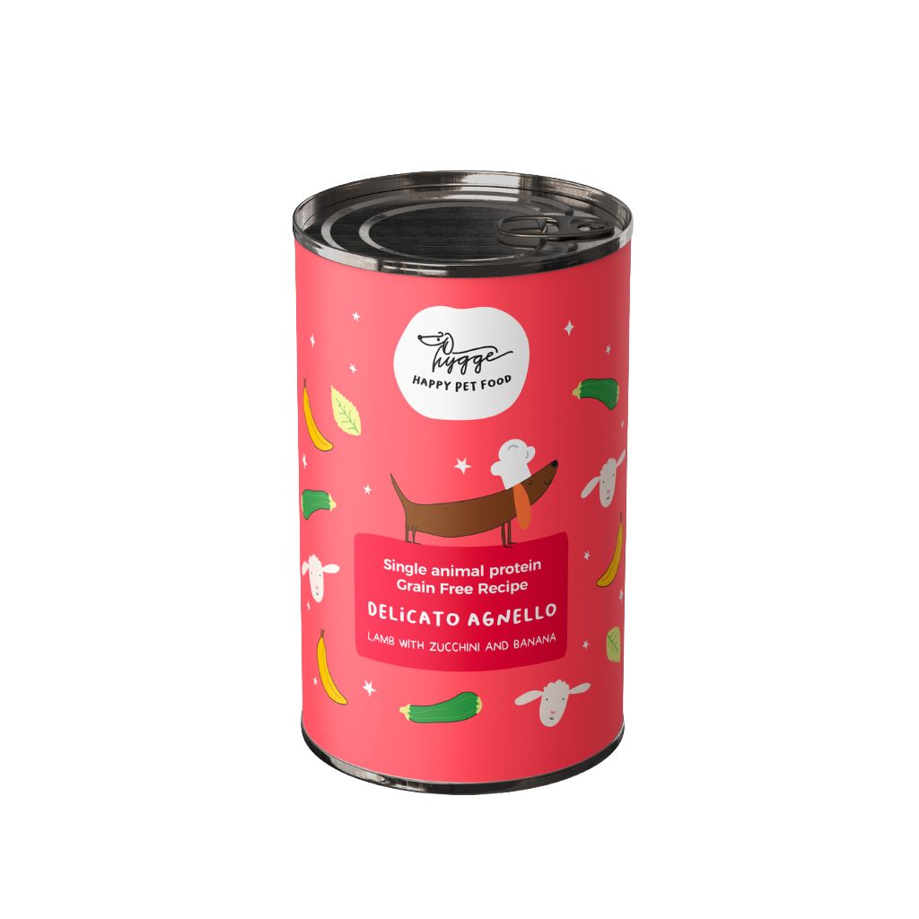 HYGGEDOG - Monoproteico Delicato Agnello con Zucchine e Banana - 1 scatoletta