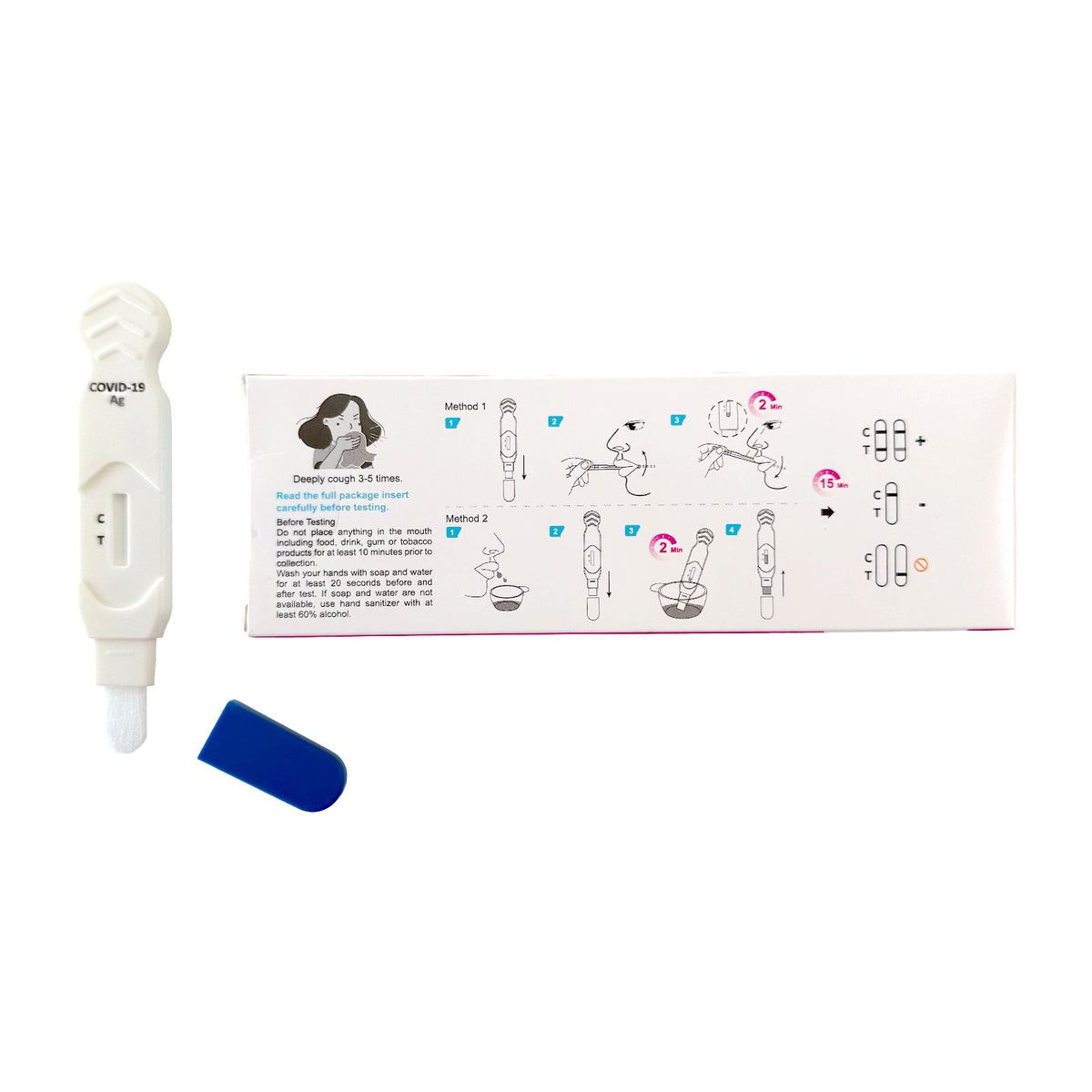 Alltest SARS-CoV-2 (Covid-19) Antigen Rapid Test – Selbsttest (Lolli) + Gratis Nanovio Ffp2 20 St