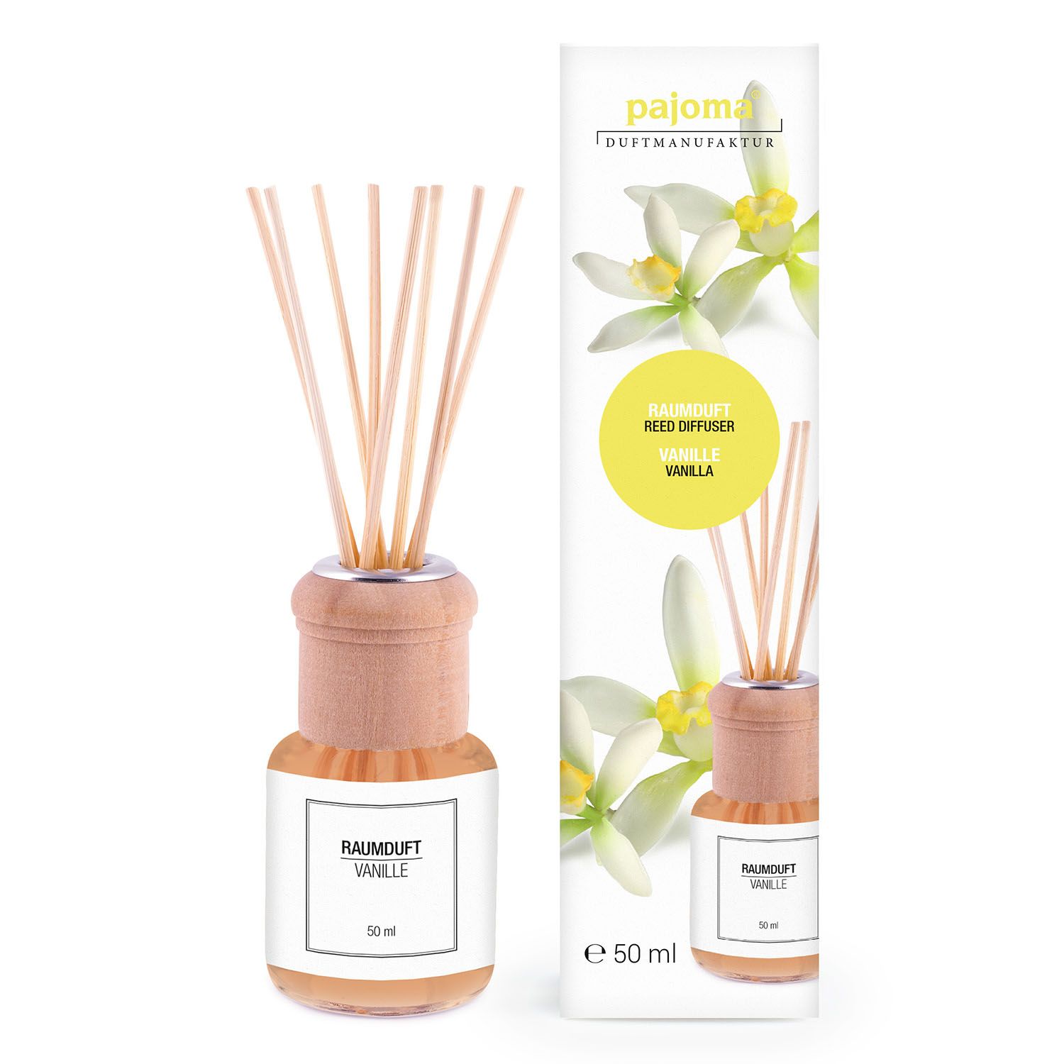 pajoma® Raumduft 50 ml inkl. Duftstäbchen, Vanille
