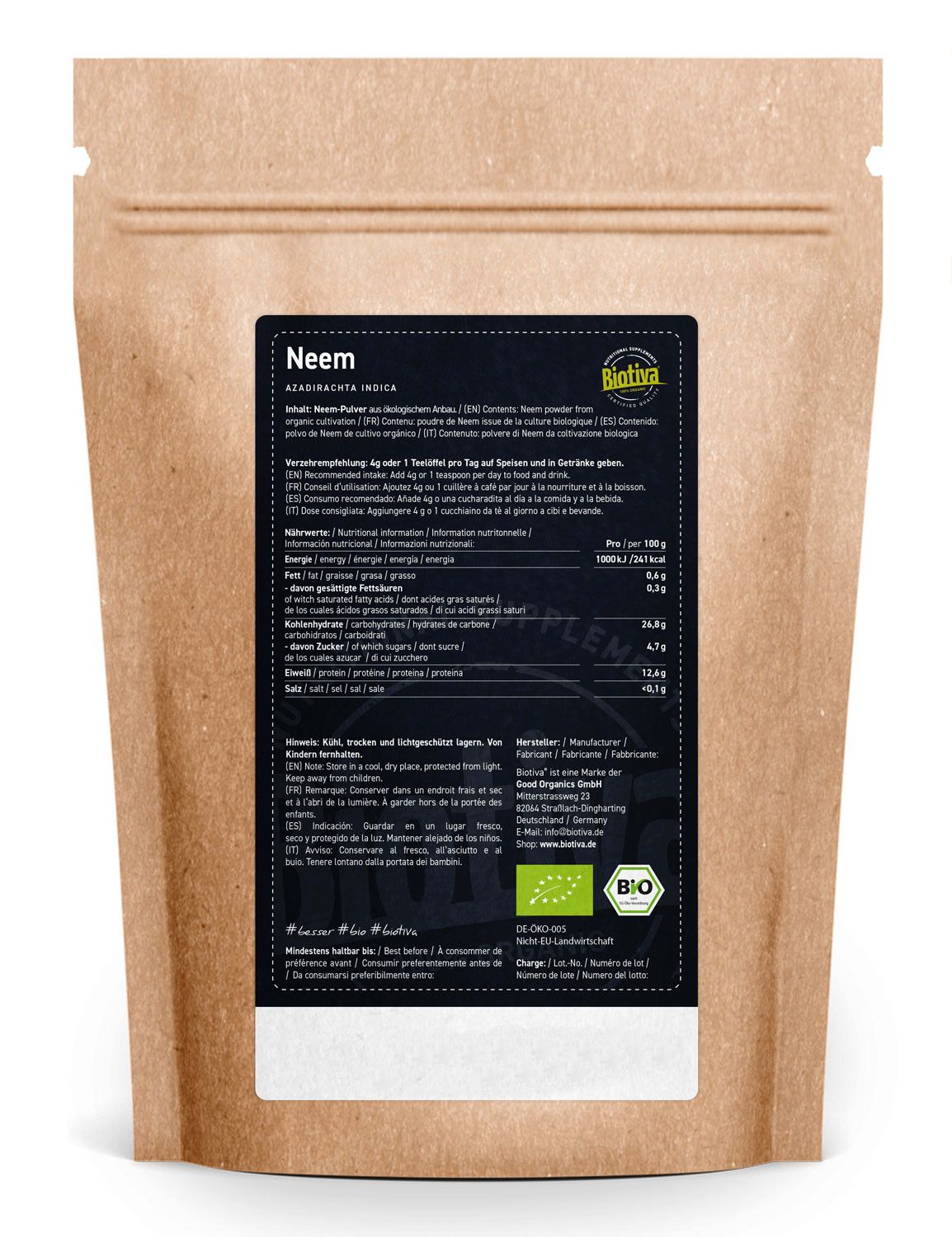 Biotiva Neem Pulver Bio